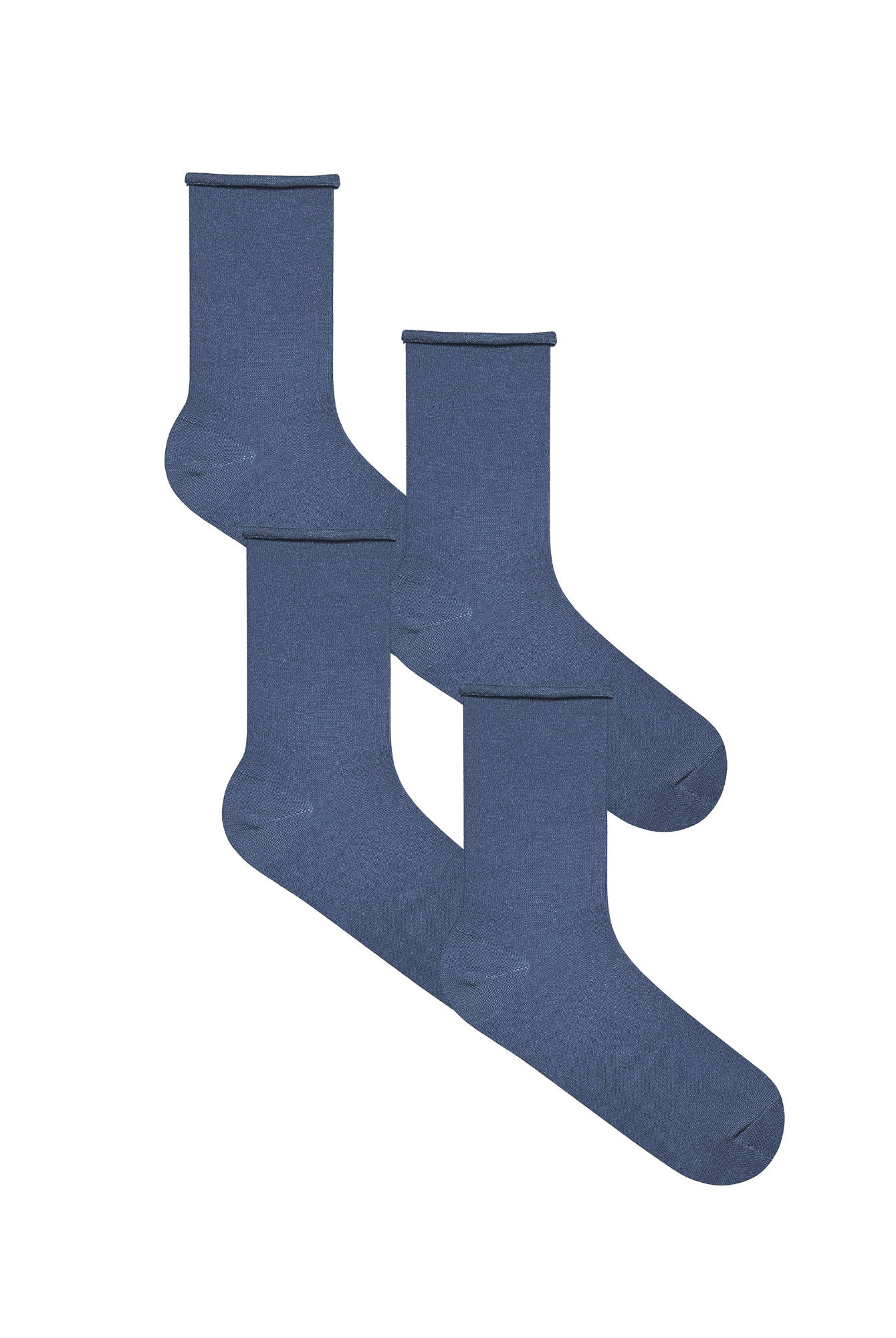 Bio-Baumwoll-Socken mit Rollrand Unisex – 4er Pack - Evermind.eco
