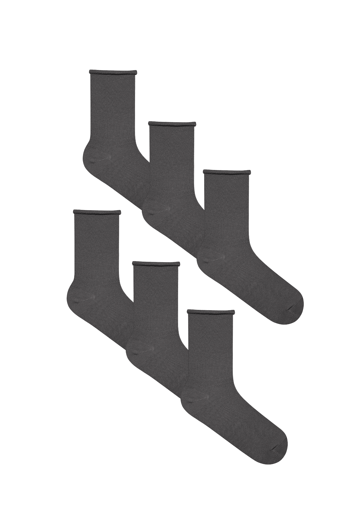 Bio-Baumwoll-Socken mit Rollrand Unisex – 6er Pack - Evermind.eco