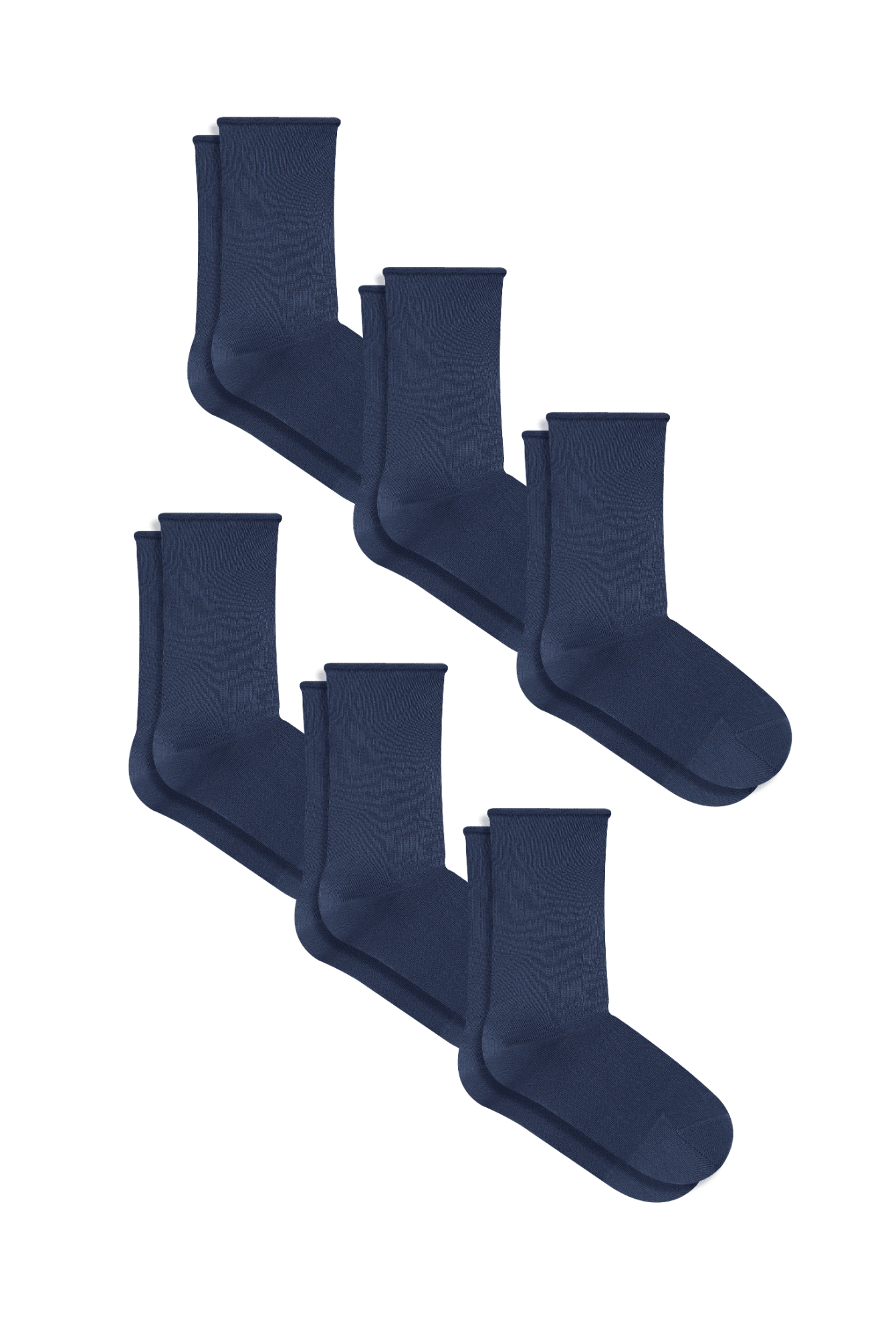 Bio-Baumwoll-Socken mit Rollrand Unisex – 6er Pack - Evermind.eco