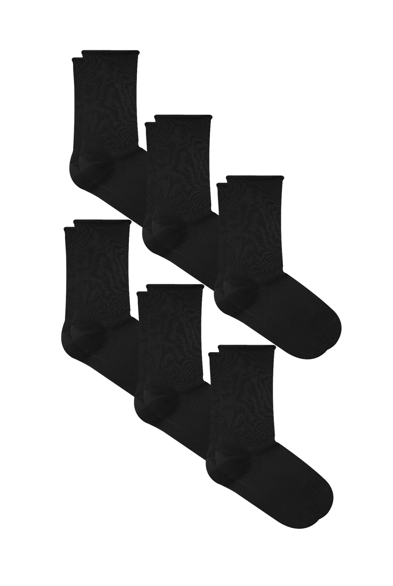 Bio-Baumwoll-Socken mit Rollrand Unisex – 6er Pack - Evermind.eco