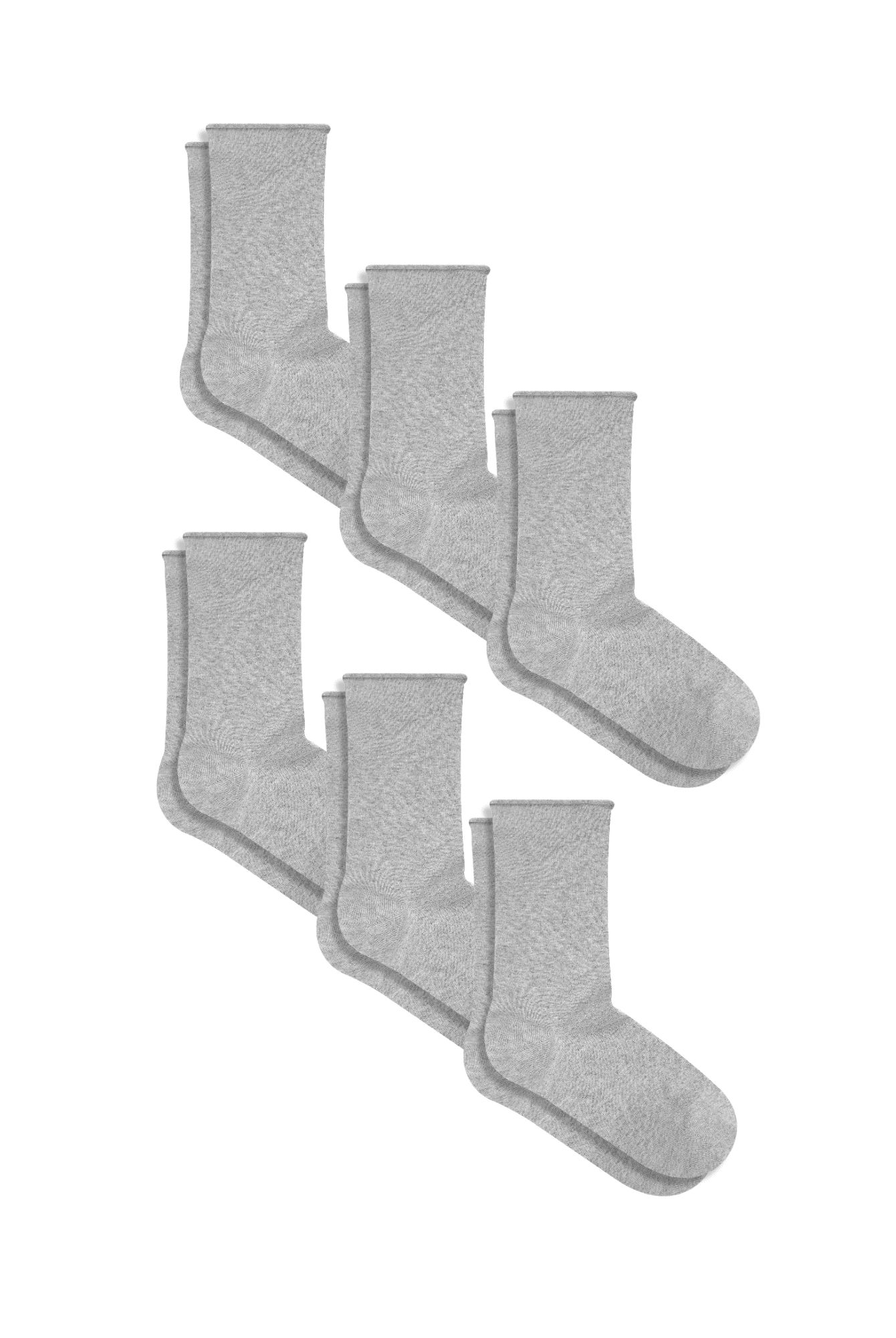 Bio-Baumwoll-Socken mit Rollrand Unisex – 6er Pack - Evermind.eco