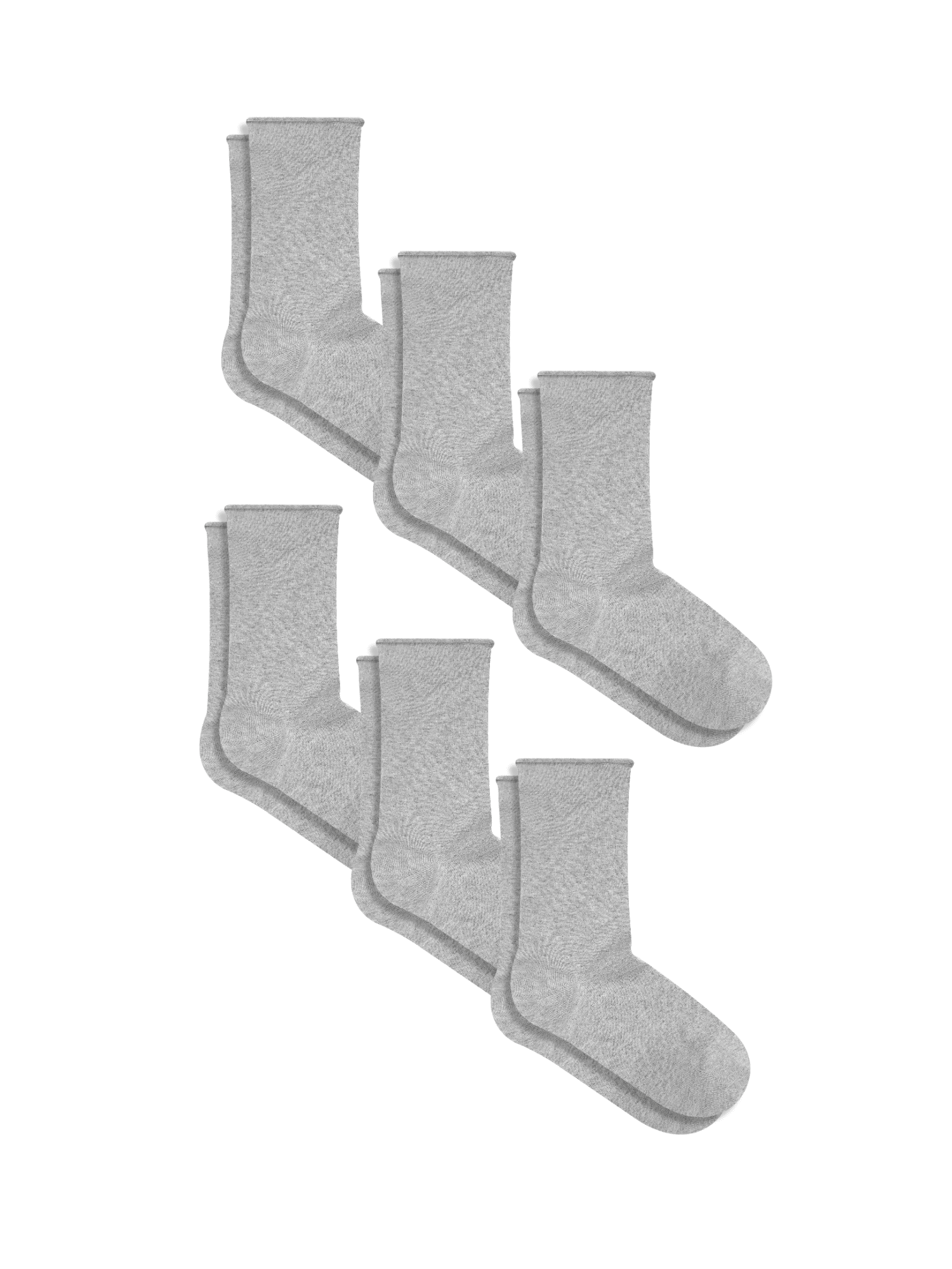 Bio-Baumwoll-Socken mit Rollrand Unisex – 6er Pack - Evermind.eco