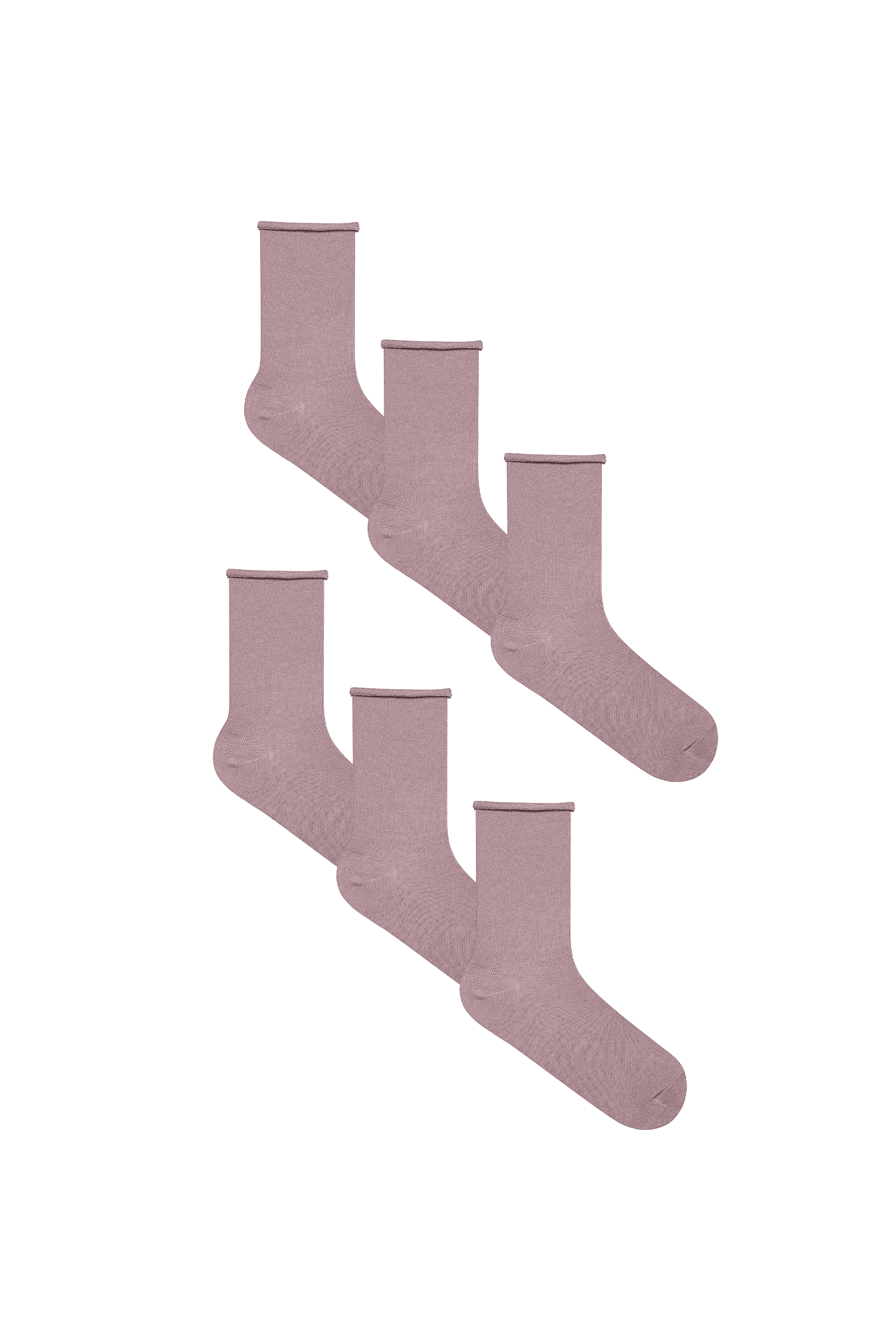 Bio-Baumwoll-Socken mit Rollrand Unisex – 6er Pack - Evermind.eco