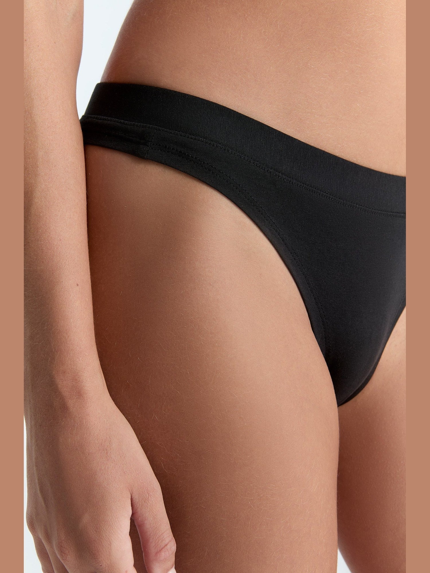 Bio-Baumwoll-String hoher Bund - 2er Pack - Evermind.eco