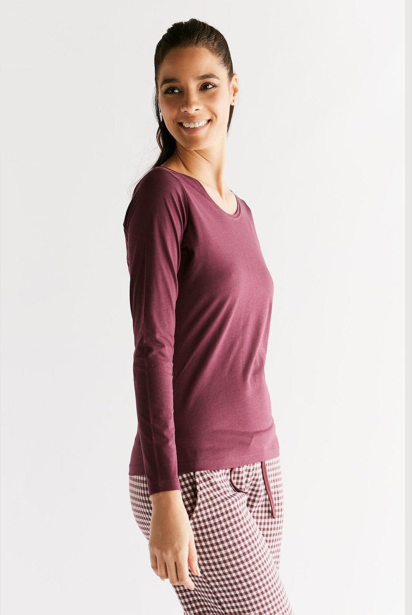 Damen Bio-Baumwoll Langarmshirt - Evermind.eco