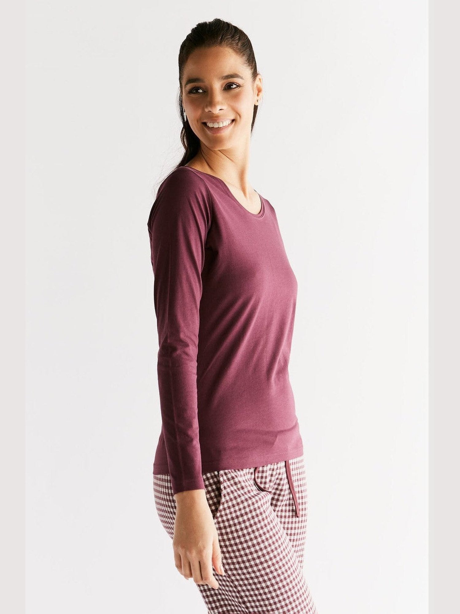 Damen Bio-Baumwoll Langarmshirt - Evermind.eco