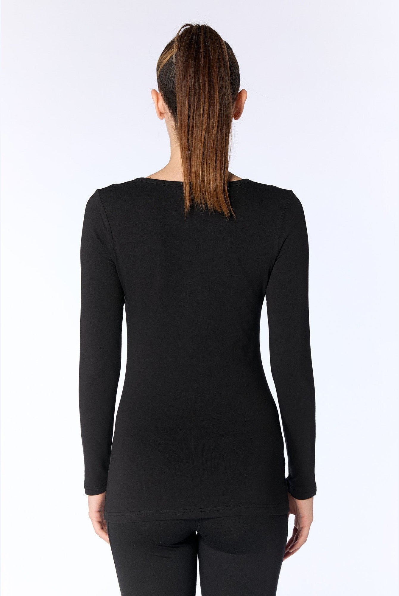 Damen Bio-Baumwoll Langarmshirt stretch - Evermind.eco