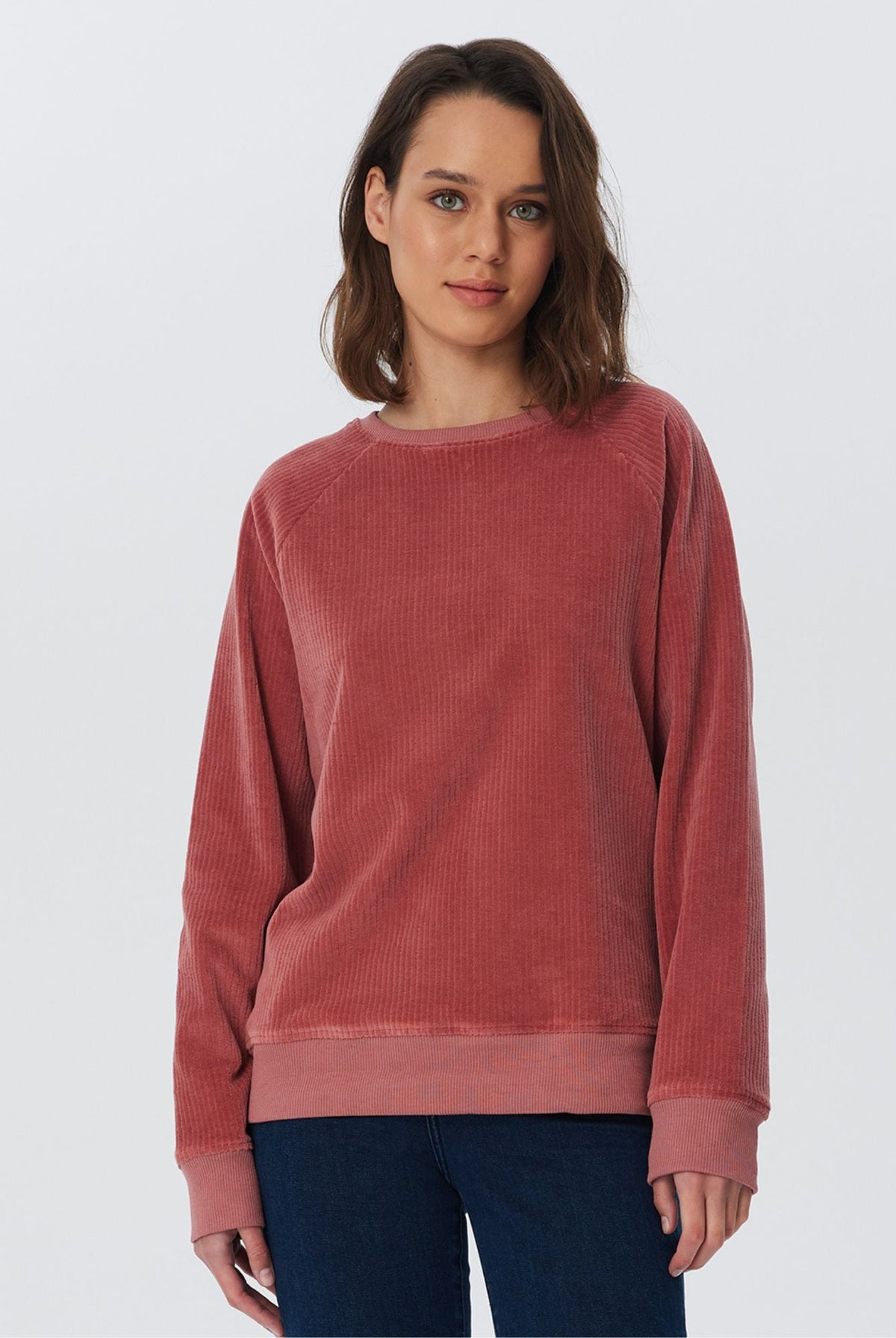 Damen Bio-Baumwoll Nicki-Cord Sweatshirt - Evermind.eco