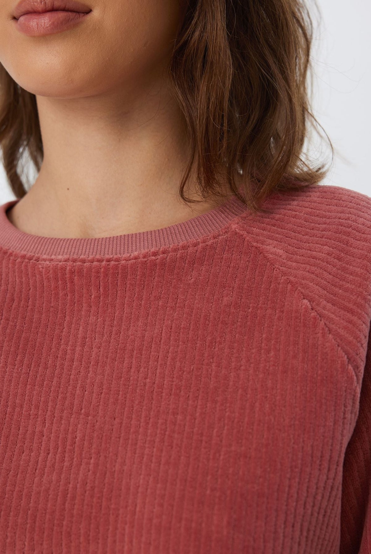Damen Bio-Baumwoll Nicki-Cord Sweatshirt - Evermind.eco