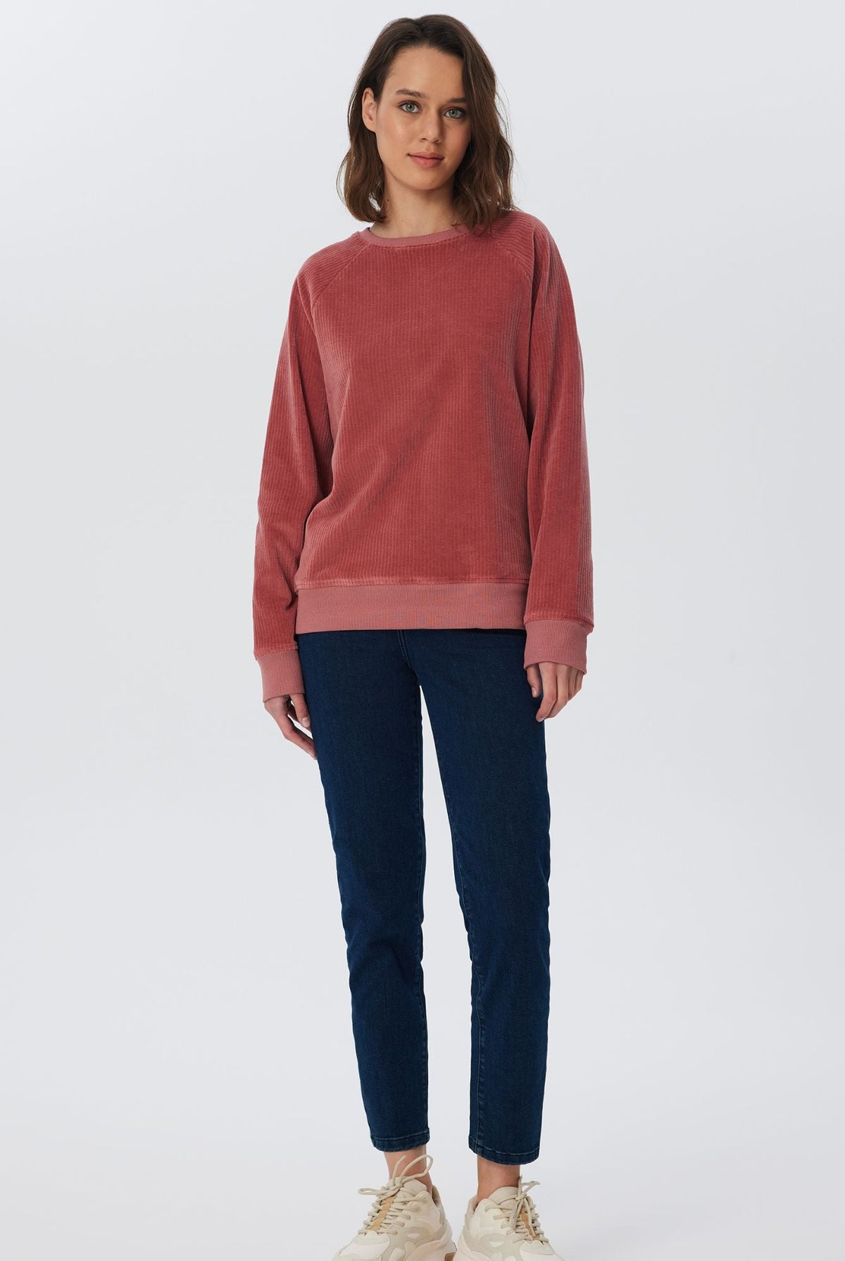 Damen Bio-Baumwoll Nicki-Cord Sweatshirt - Evermind.eco