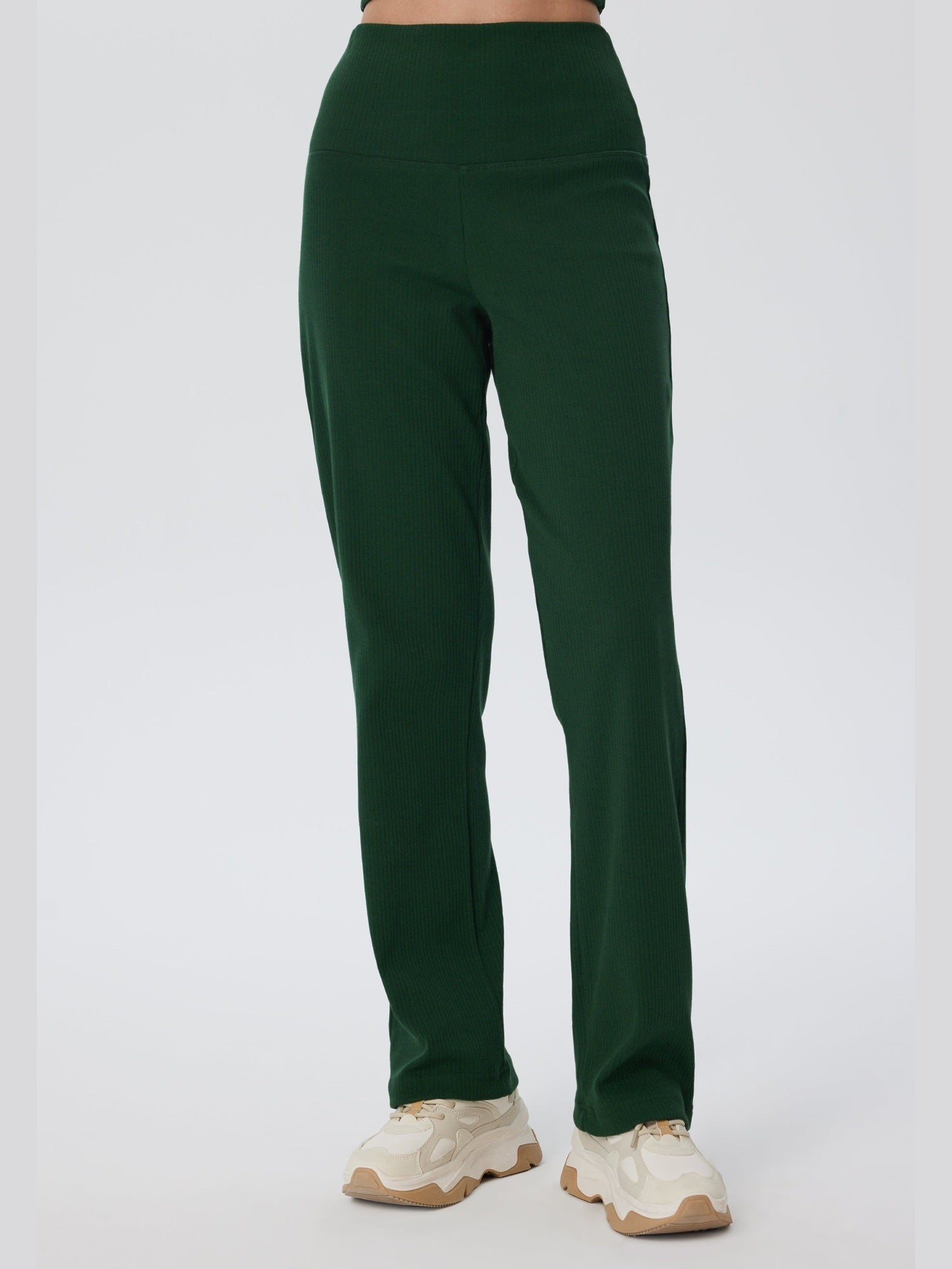 Damen Bio-Baumwoll Rippjersey-Hose - Evermind.eco