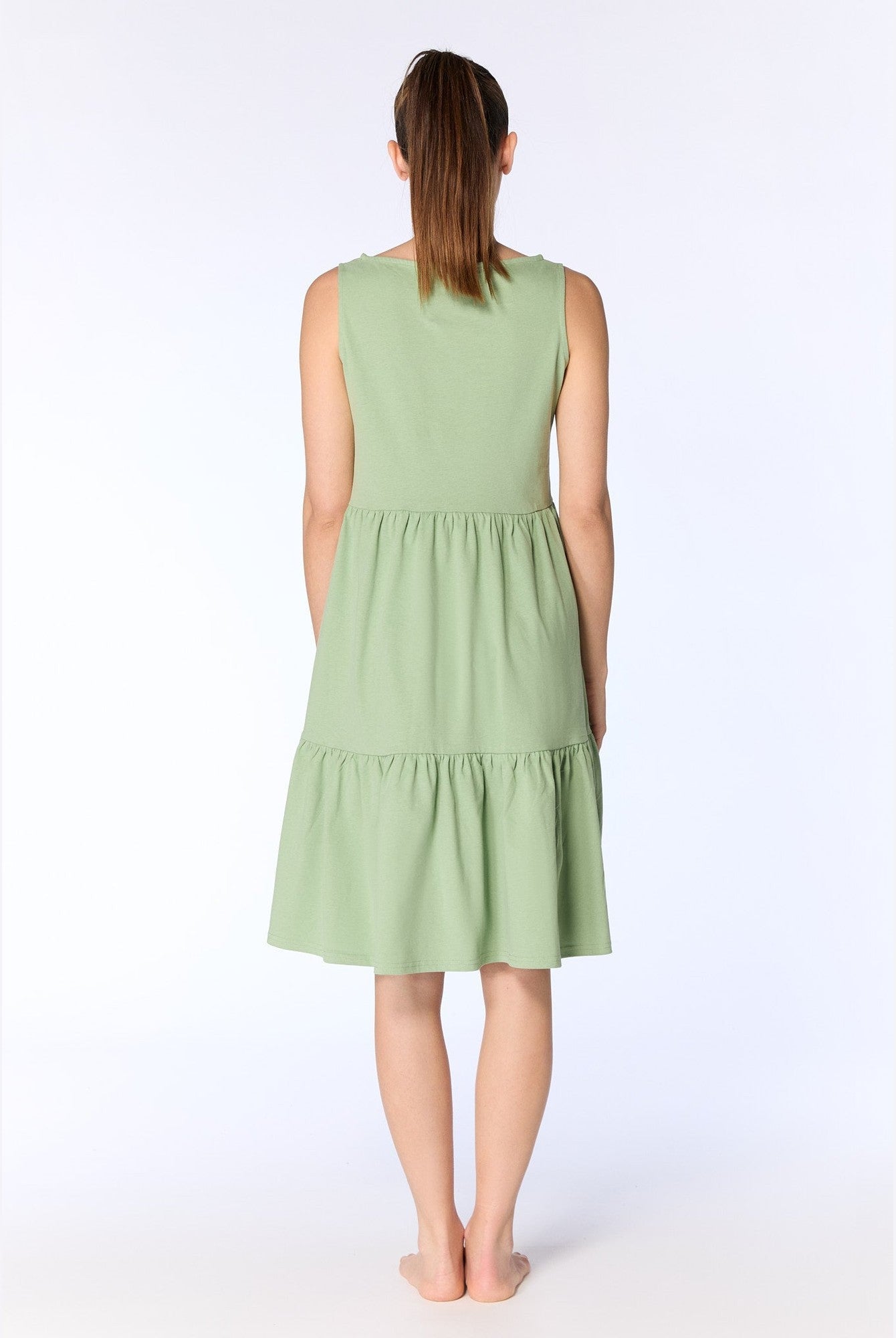 Damen Bio-Baumwoll-Volant-Sommerkleid - Evermind.eco