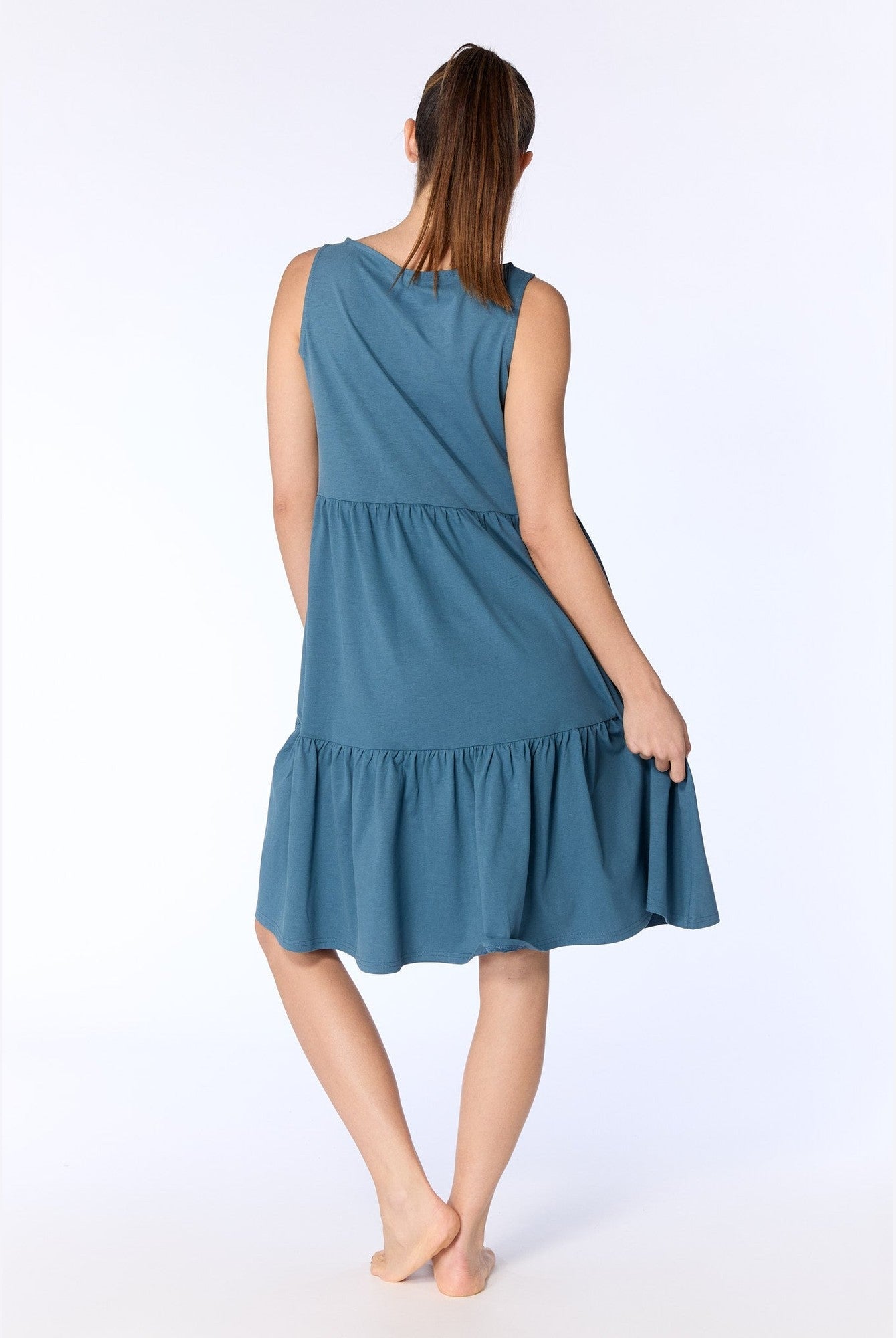 Damen Bio-Baumwoll-Volant-Sommerkleid - Evermind.eco