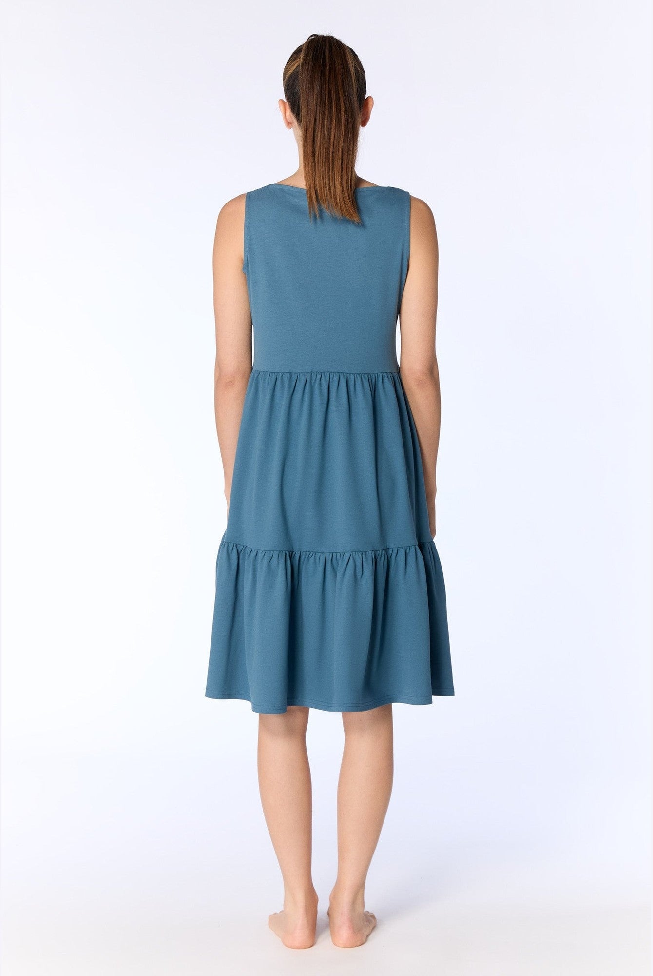 Damen Bio-Baumwoll-Volant-Sommerkleid - Evermind.eco