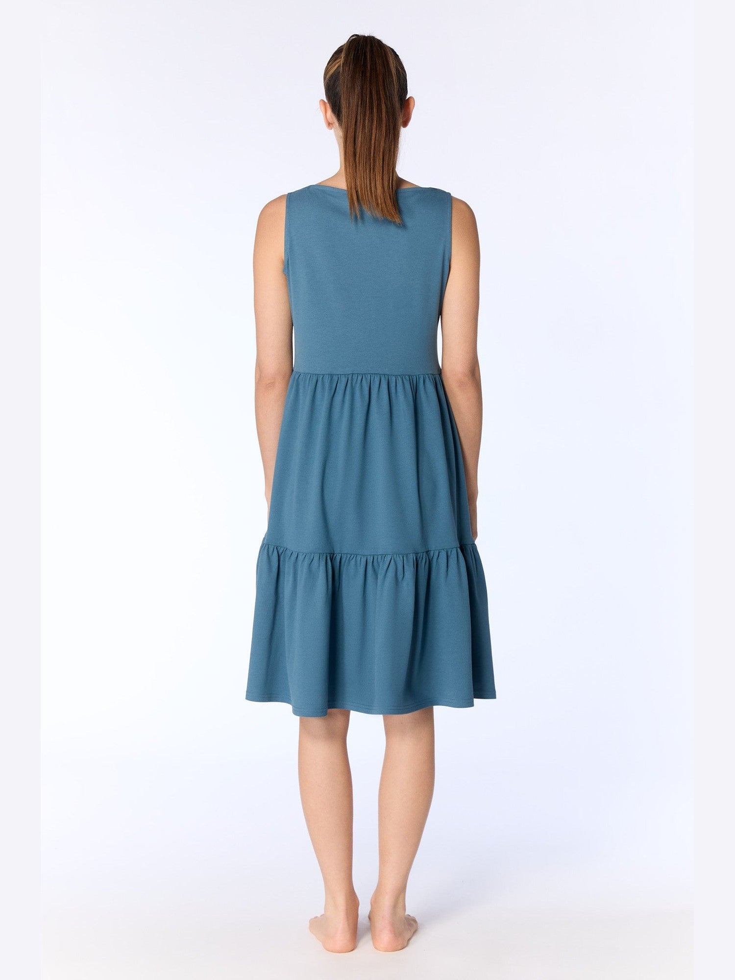 Damen Bio-Baumwoll-Volant-Sommerkleid - Evermind.eco