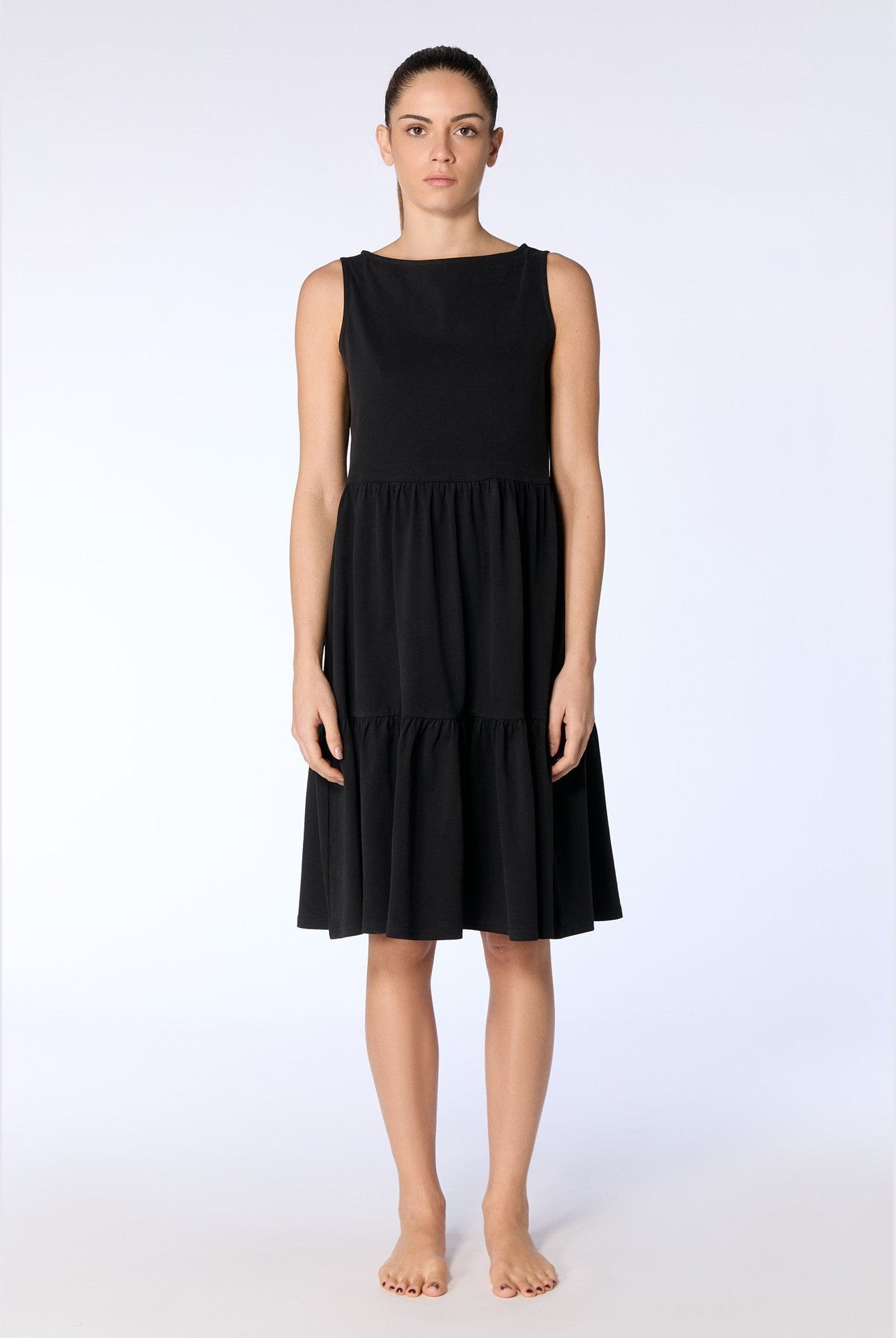 Damen Bio-Baumwoll-Volant-Sommerkleid - Evermind.eco