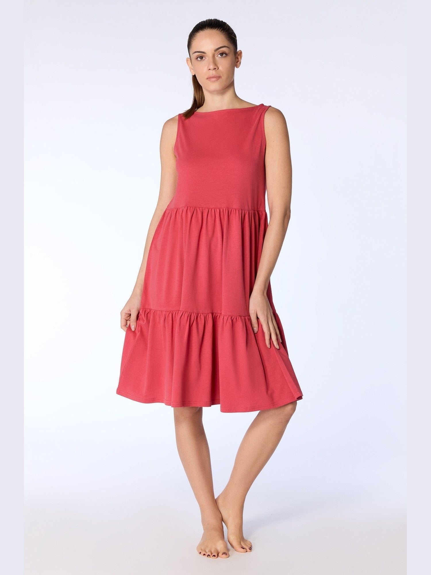 Damen Bio-Baumwoll-Volant-Sommerkleid - Evermind.eco