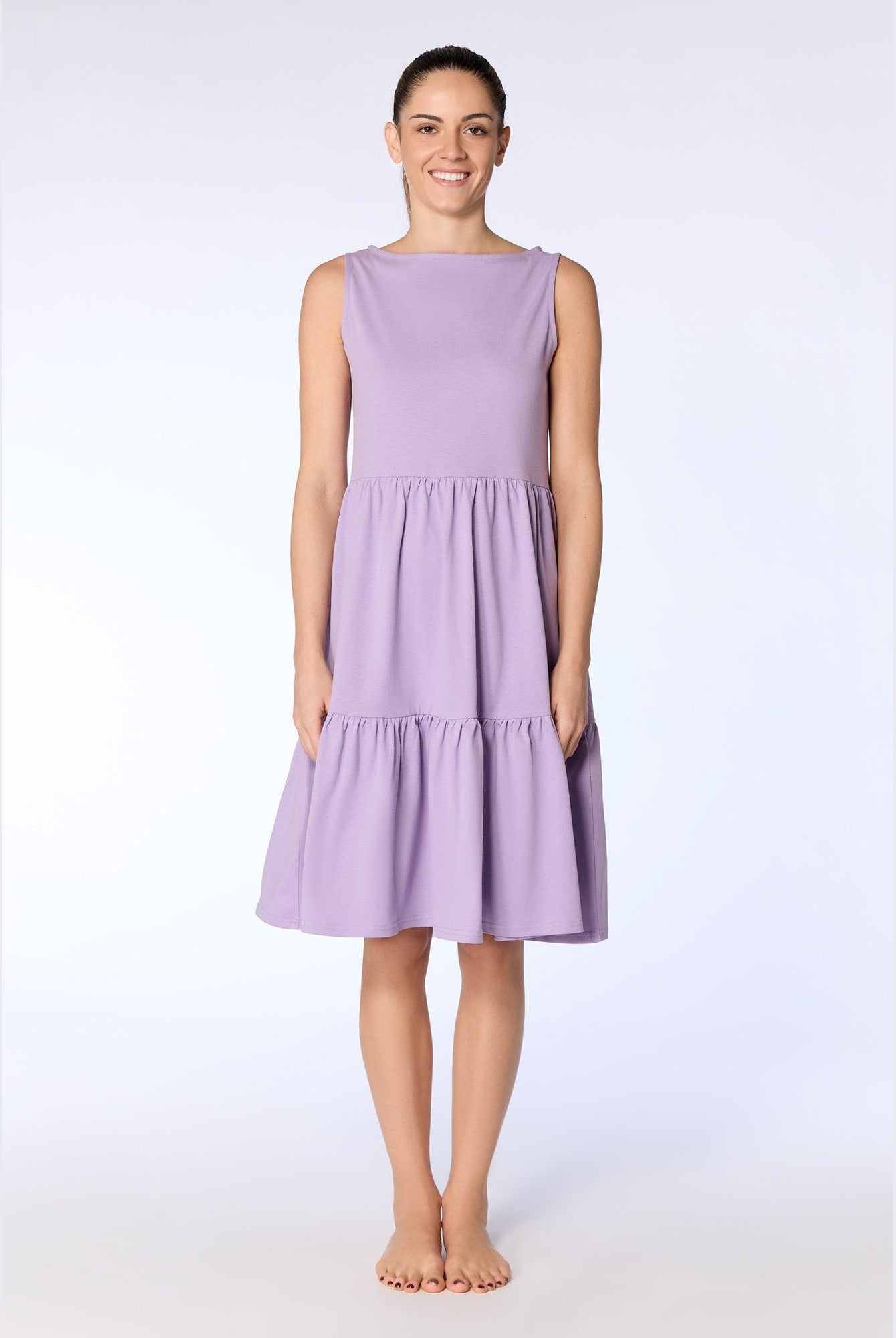 Damen Bio-Baumwoll-Volant-Sommerkleid - Evermind.eco