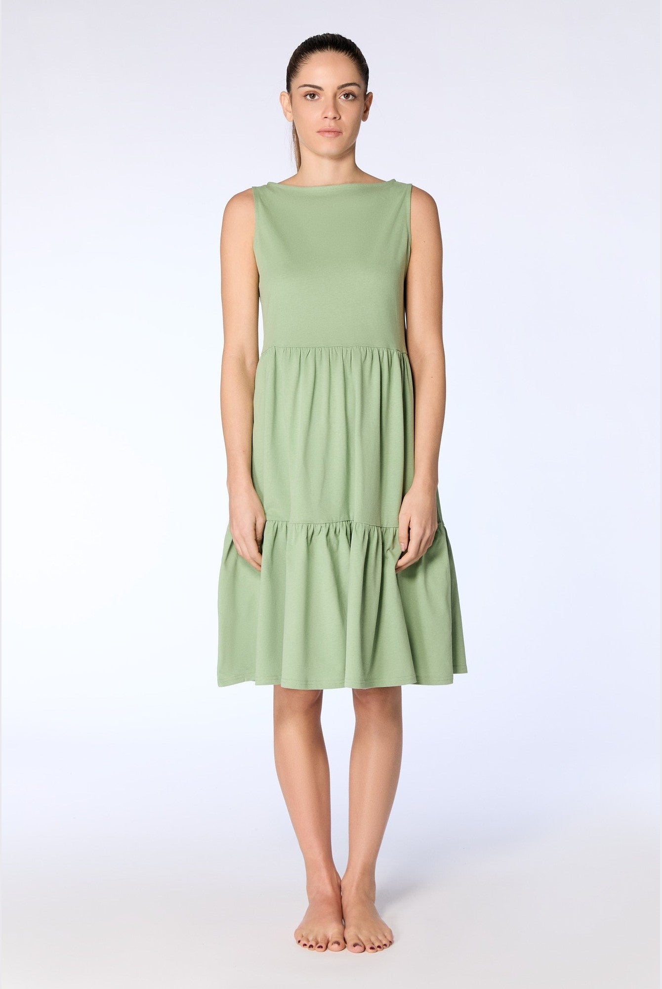 Damen Bio-Baumwoll-Volant-Sommerkleid - Evermind.eco