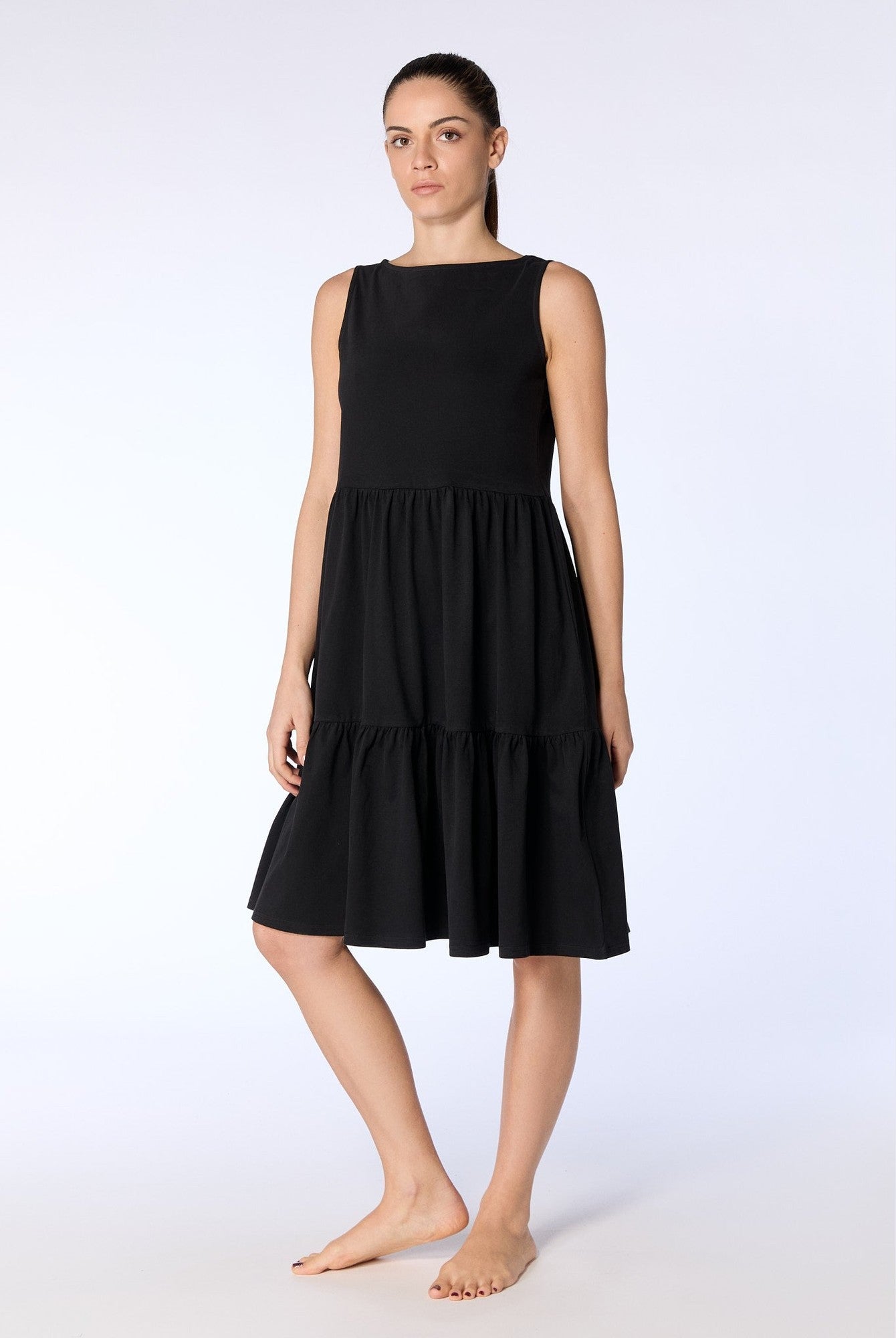Damen Bio-Baumwoll-Volant-Sommerkleid - Evermind.eco