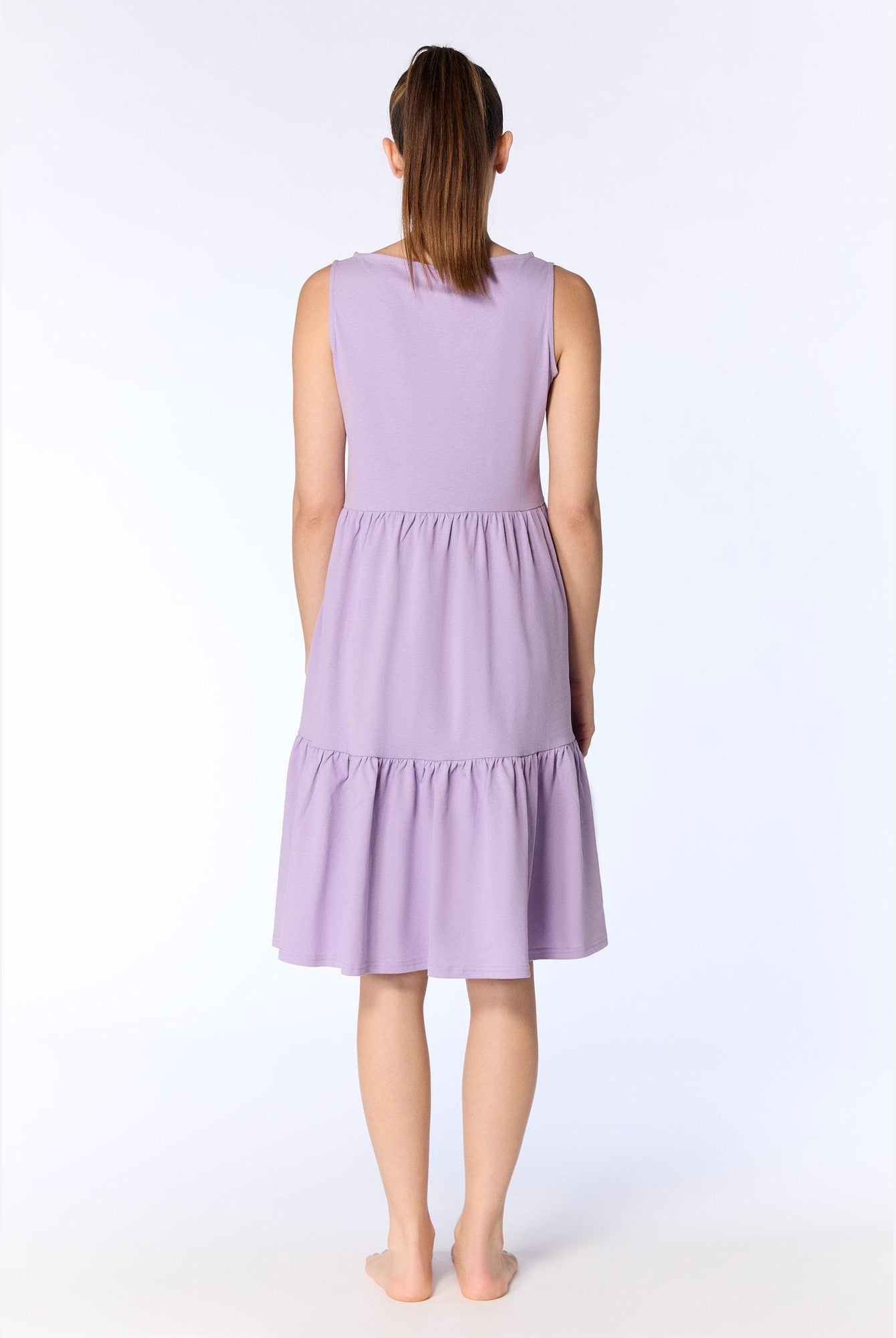Damen Bio-Baumwoll-Volant-Sommerkleid - Evermind.eco