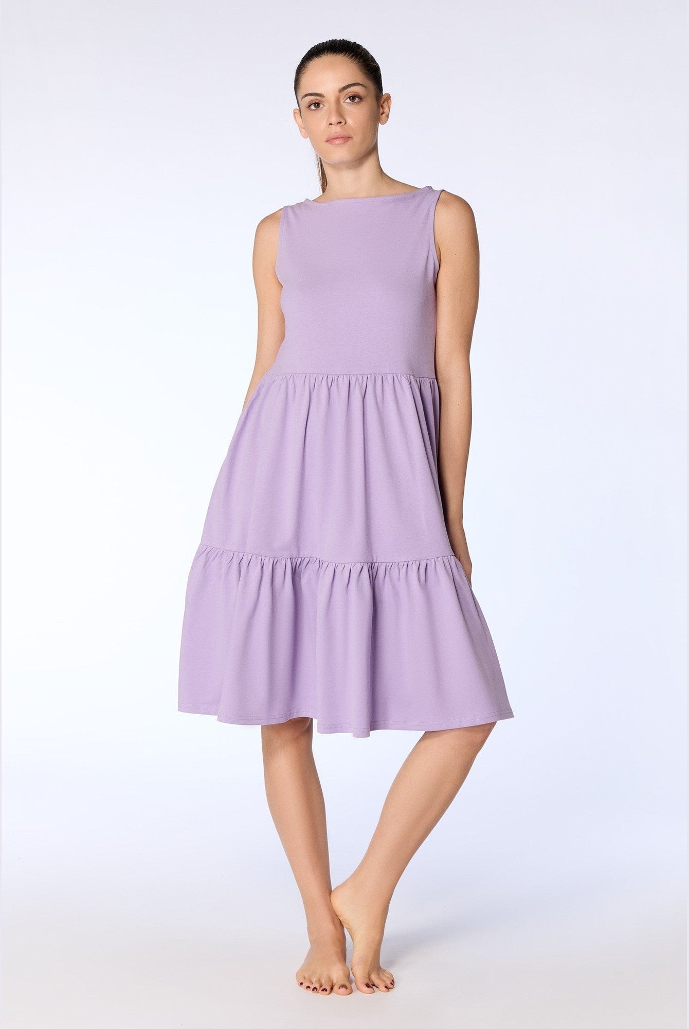Damen Bio-Baumwoll-Volant-Sommerkleid - Evermind.eco