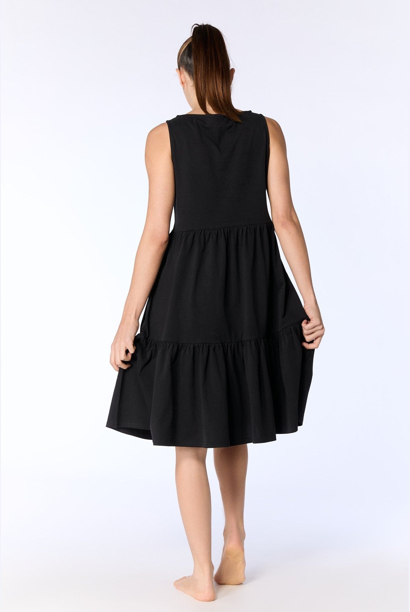 Damen Bio-Baumwoll-Volant-Sommerkleid - Evermind.eco