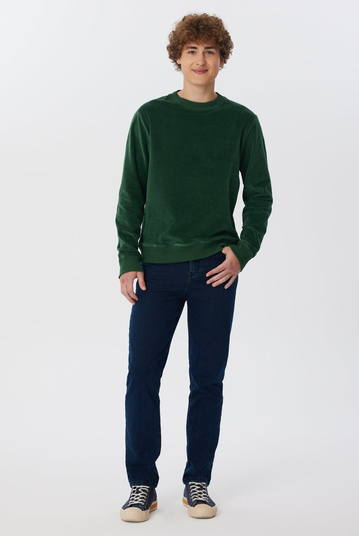 Herren Bio-Baumwoll Cord-Sweatshirt - Evermind.eco