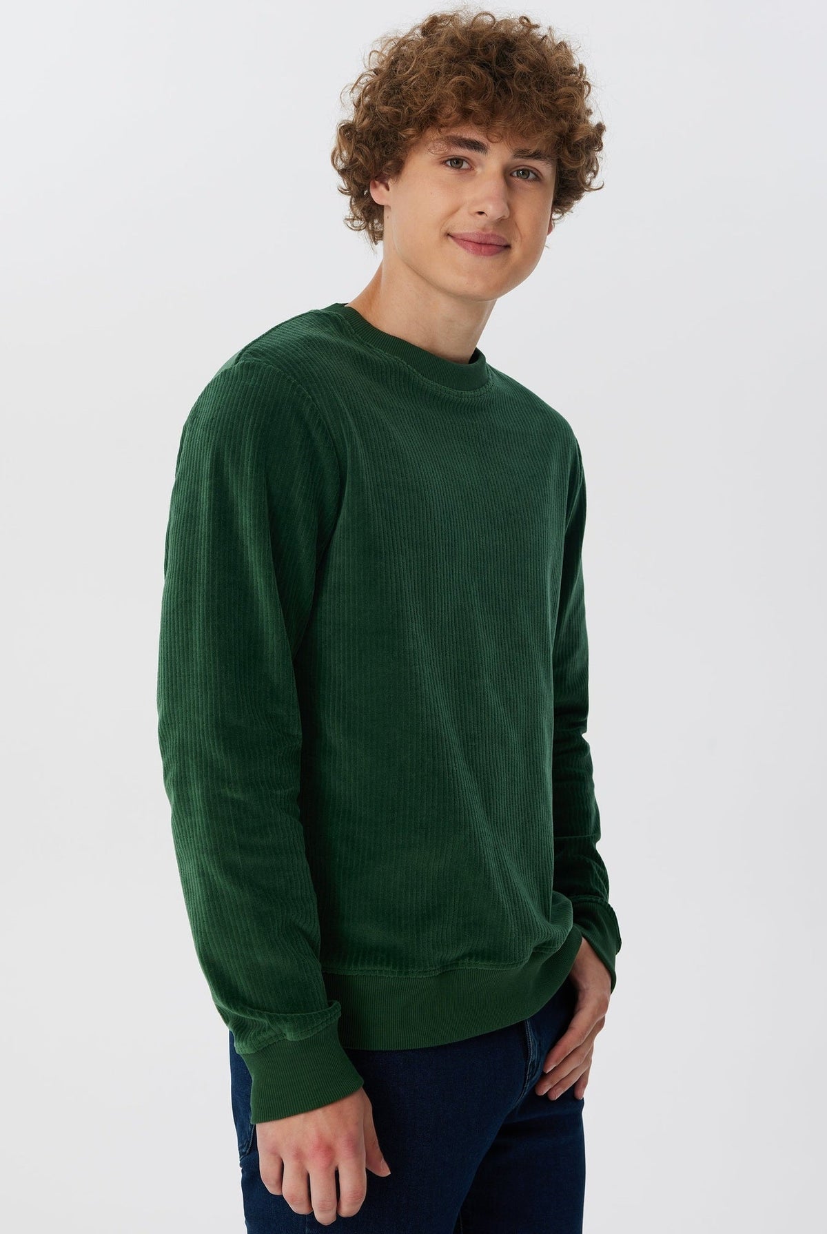 Herren Bio-Baumwoll Cord-Sweatshirt - Evermind.eco