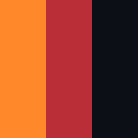 Swatch Orange-Kirschrot-Indigo-Senfgelb