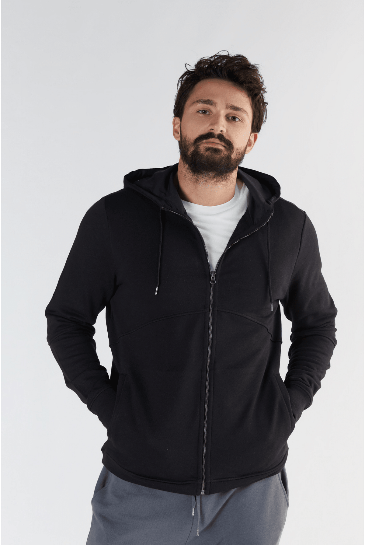TENCEL™ Active Herren Hoodie Jacke - Evermind.eco