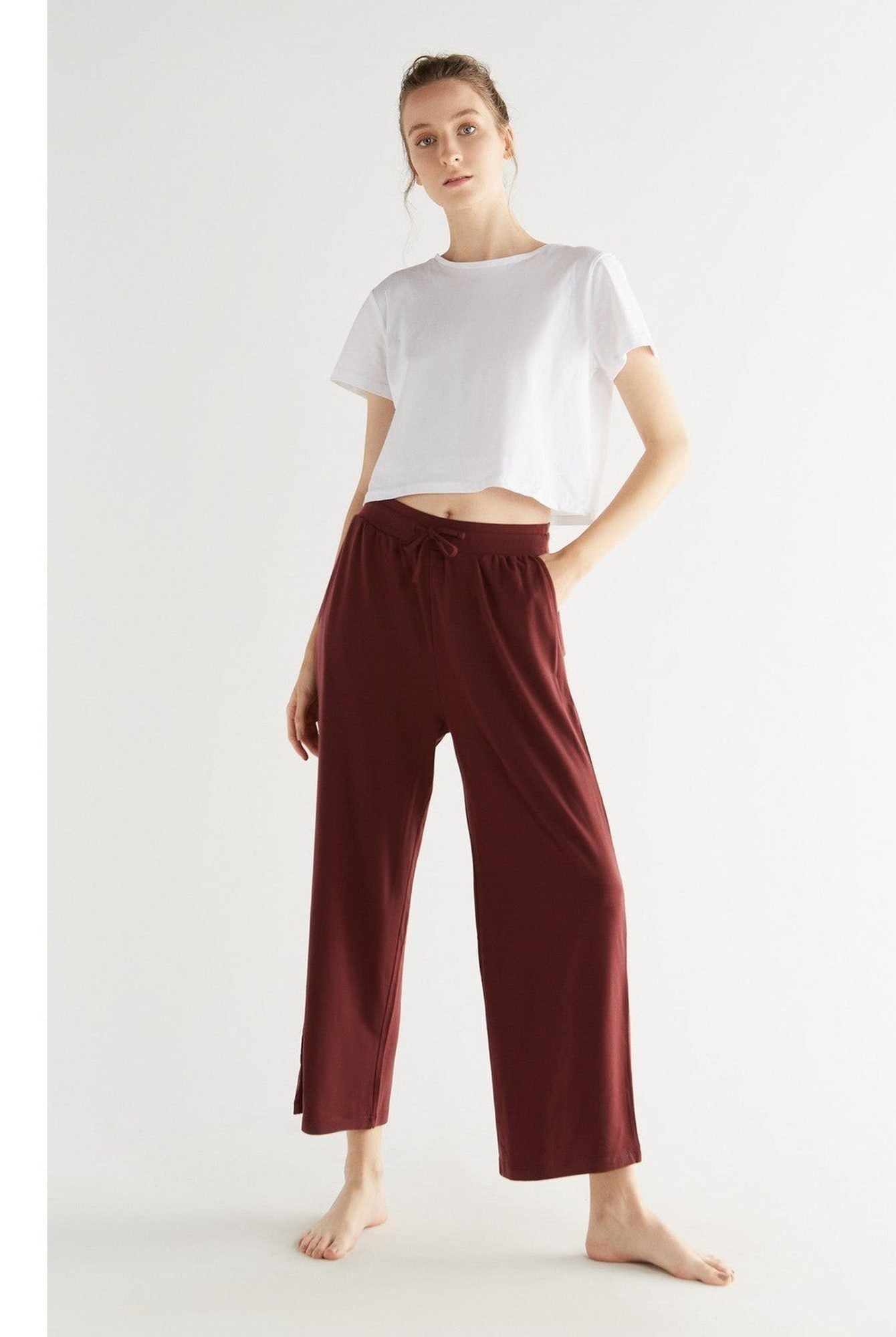 TENCEL™ Damen Wide Leg Hose - Evermind.eco