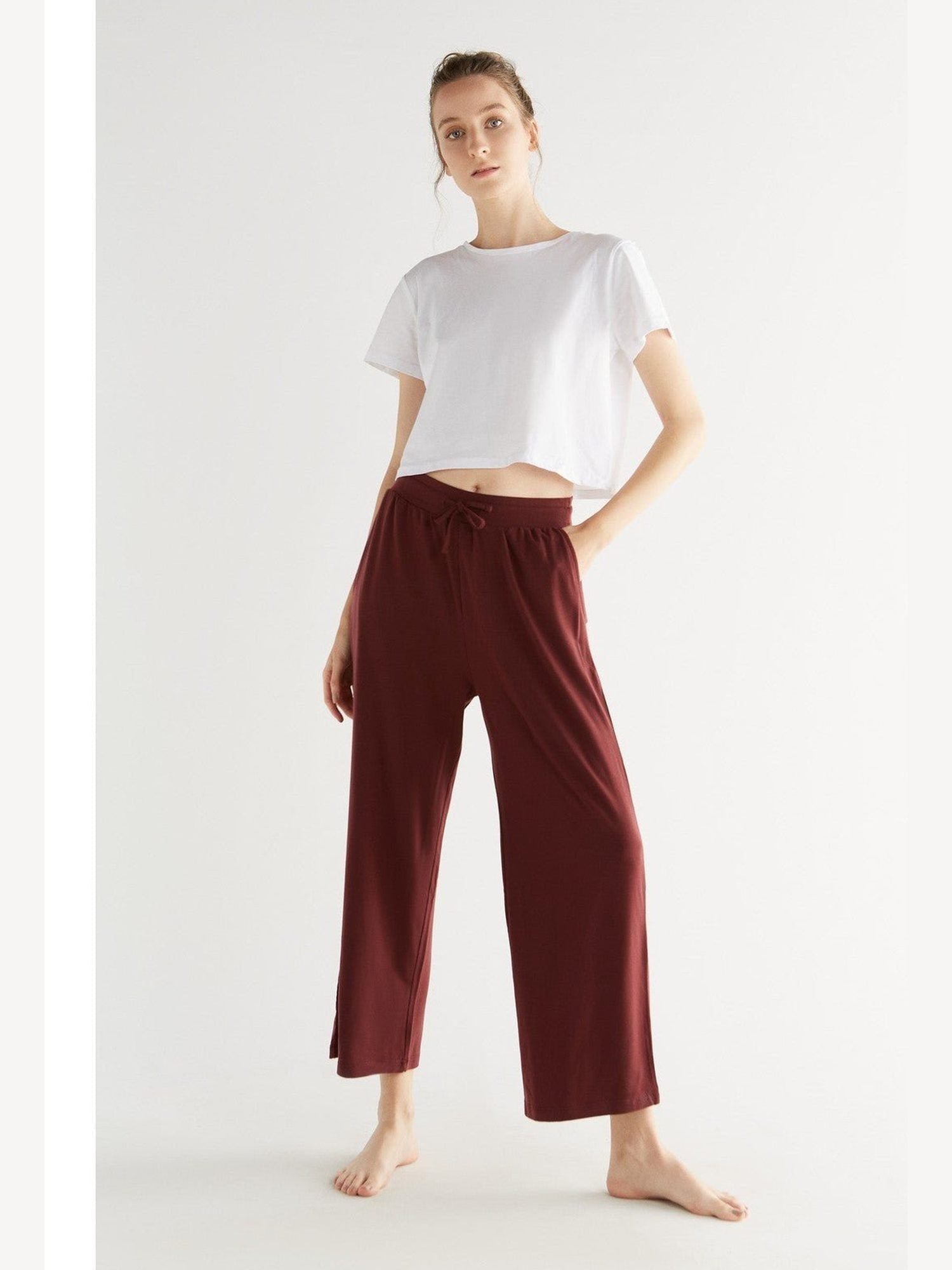TENCEL™ Damen Wide Leg Hose - Evermind.eco