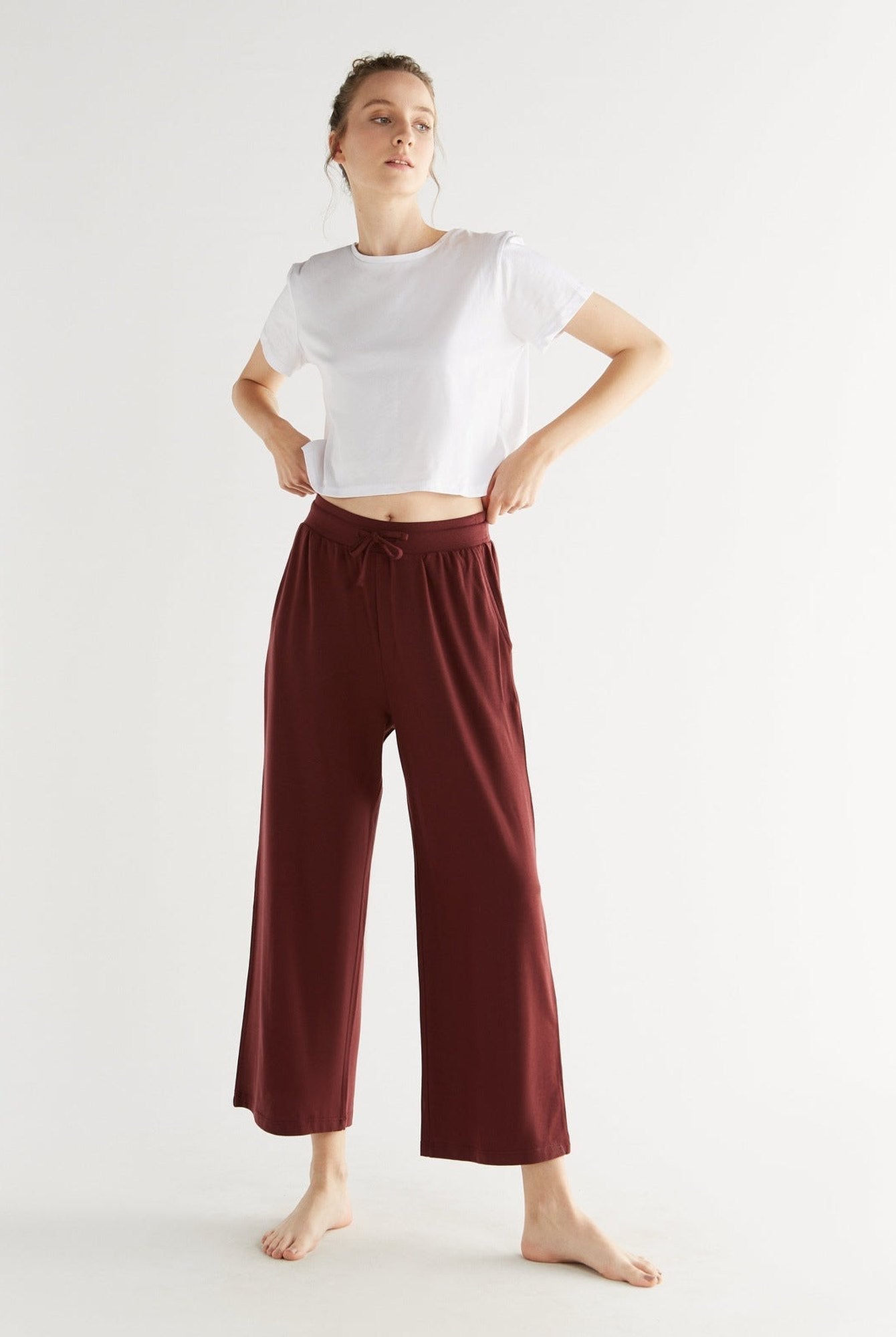 TENCEL™ Damen Wide Leg Hose - Evermind.eco