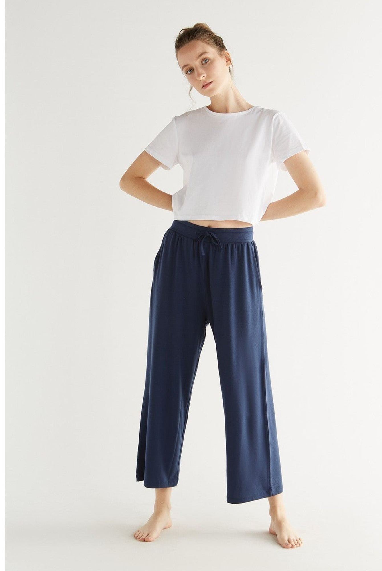 TENCEL™ Damen Wide Leg Hose - Evermind.eco