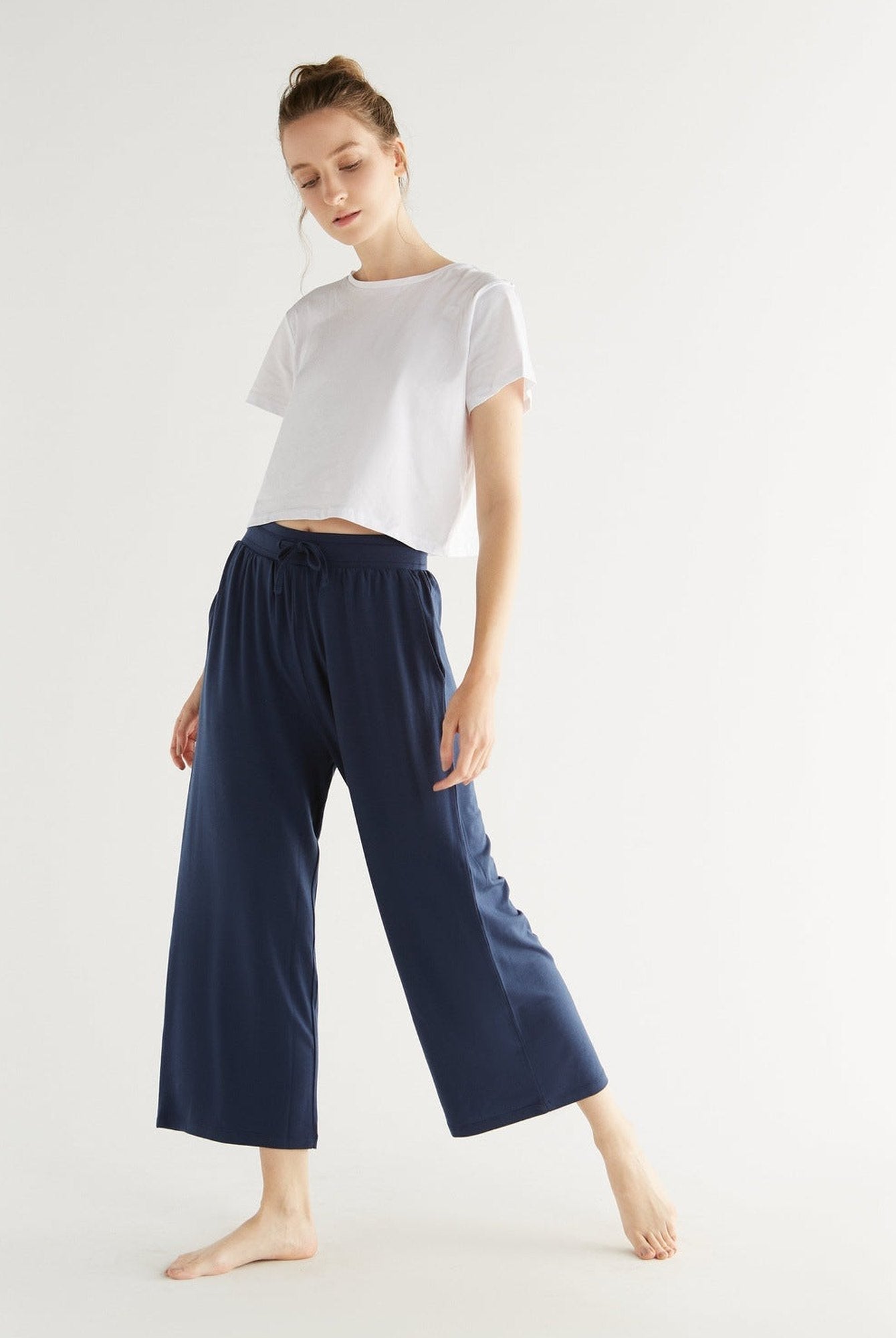 TENCEL™ Damen Wide Leg Hose - Evermind.eco