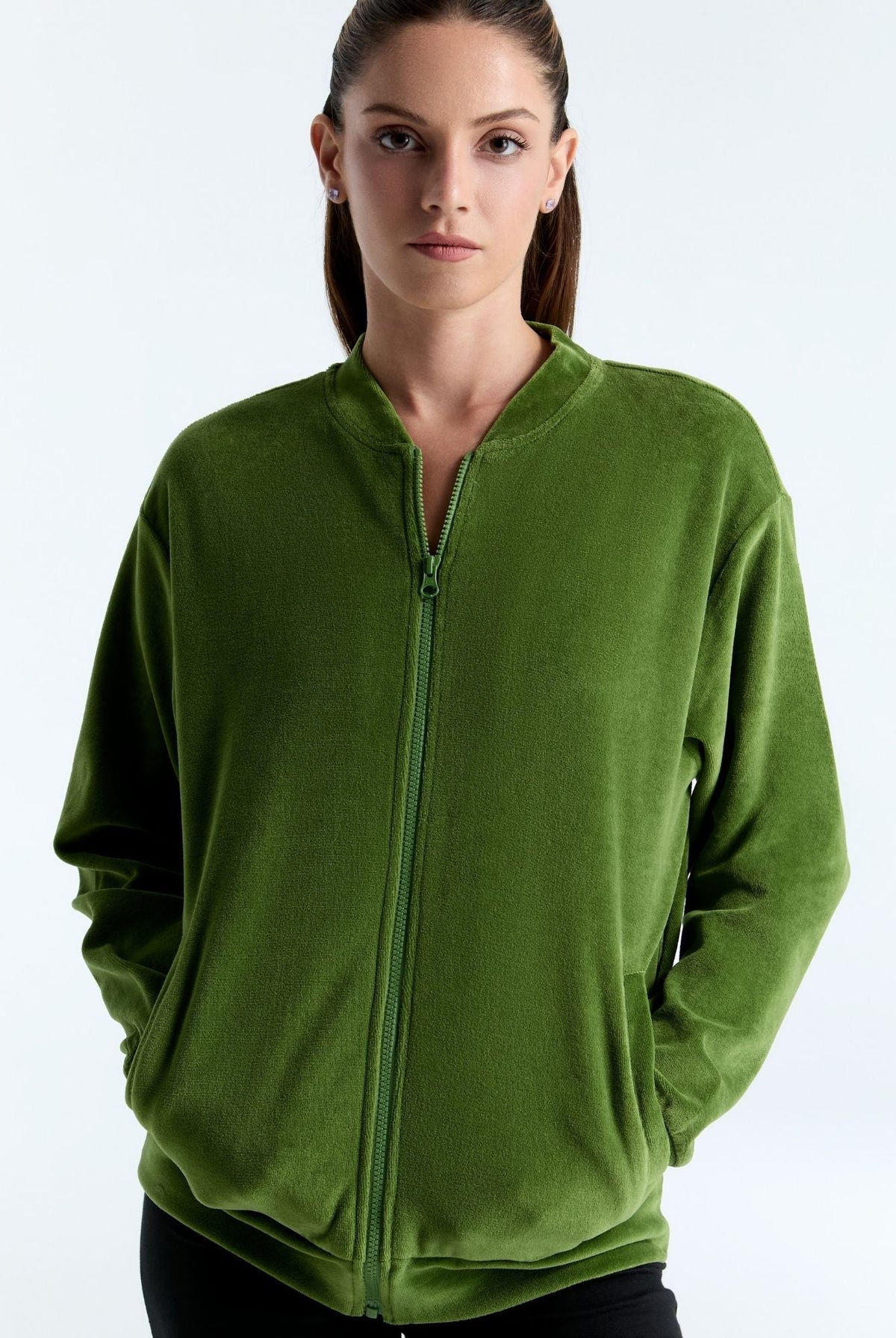 Unisex Bio-Baumwoll Veloursjacke - Evermind.eco