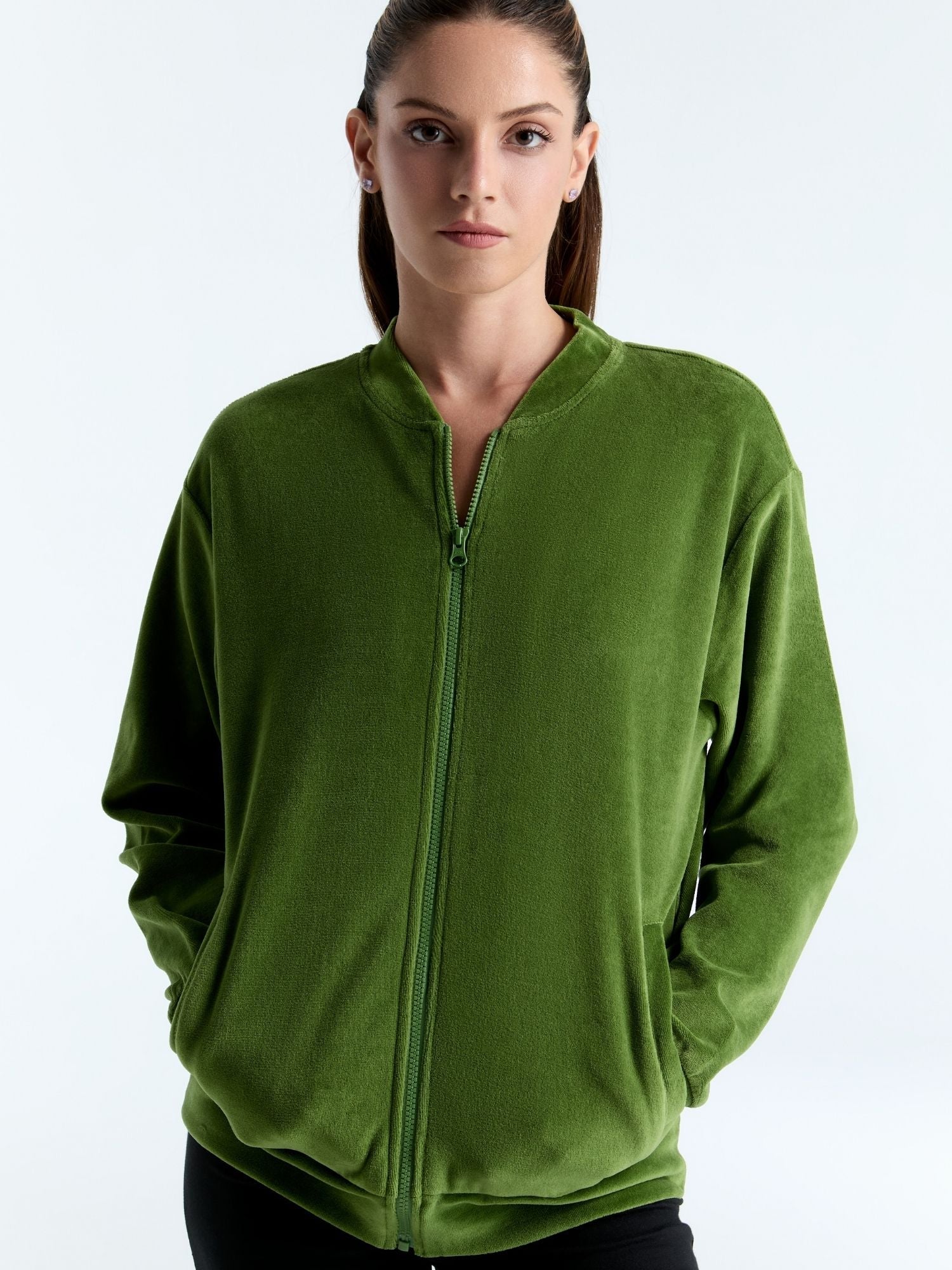 Unisex Bio-Baumwoll Veloursjacke - Evermind.eco