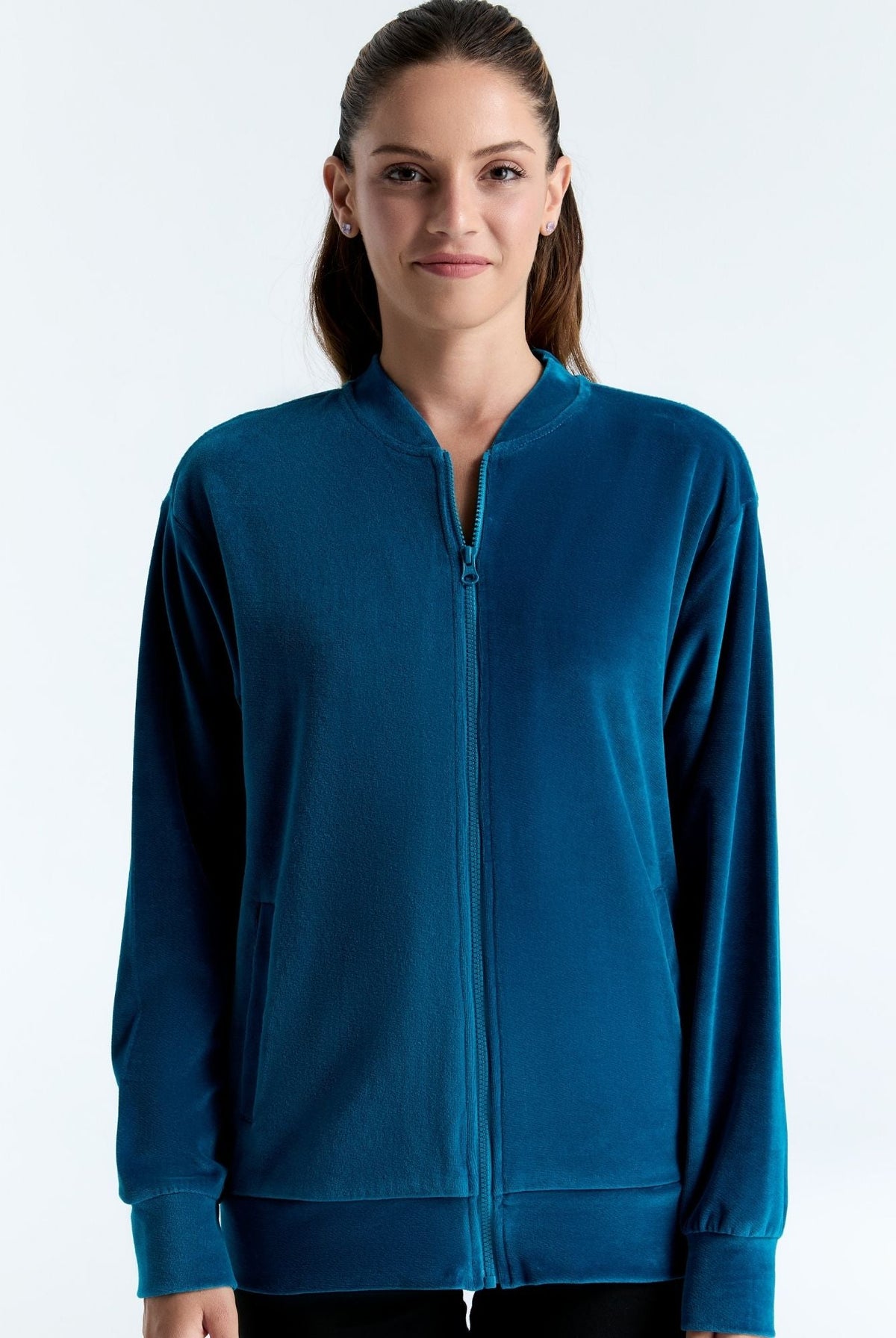 Unisex Bio-Baumwoll Veloursjacke - Evermind.eco