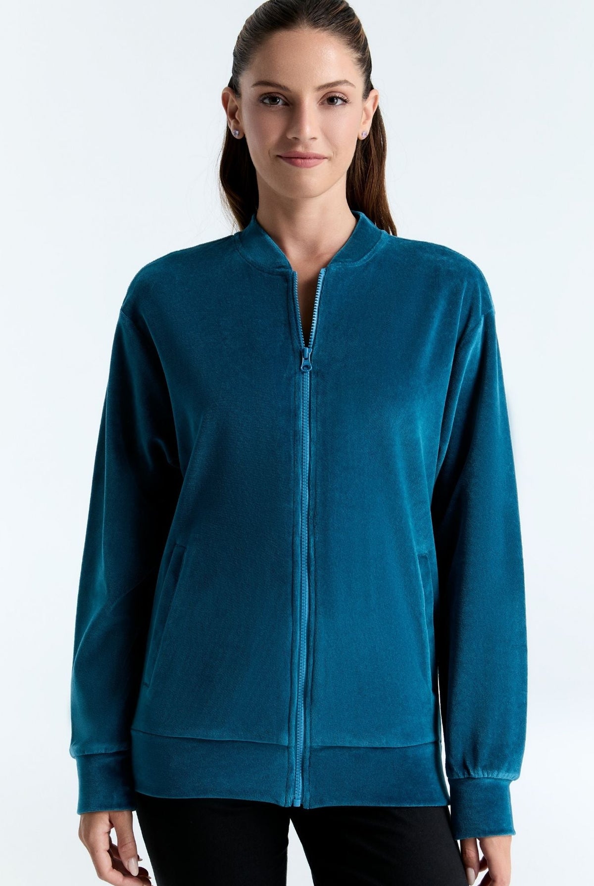 Unisex Bio-Baumwoll Veloursjacke - Evermind.eco