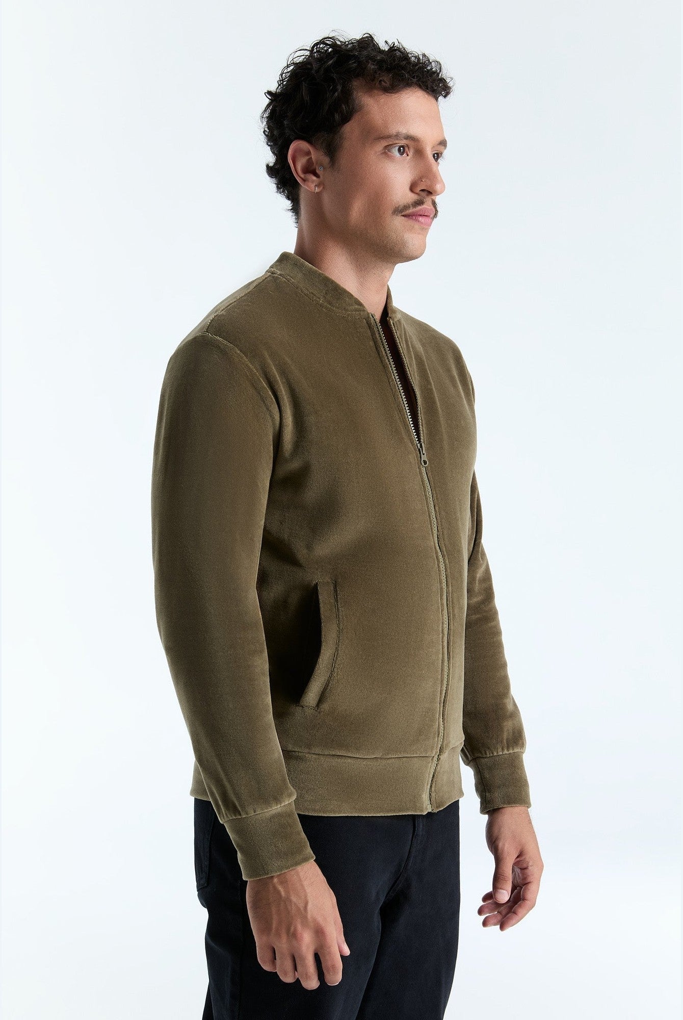 Unisex Bio-Baumwoll Veloursjacke - Evermind.eco