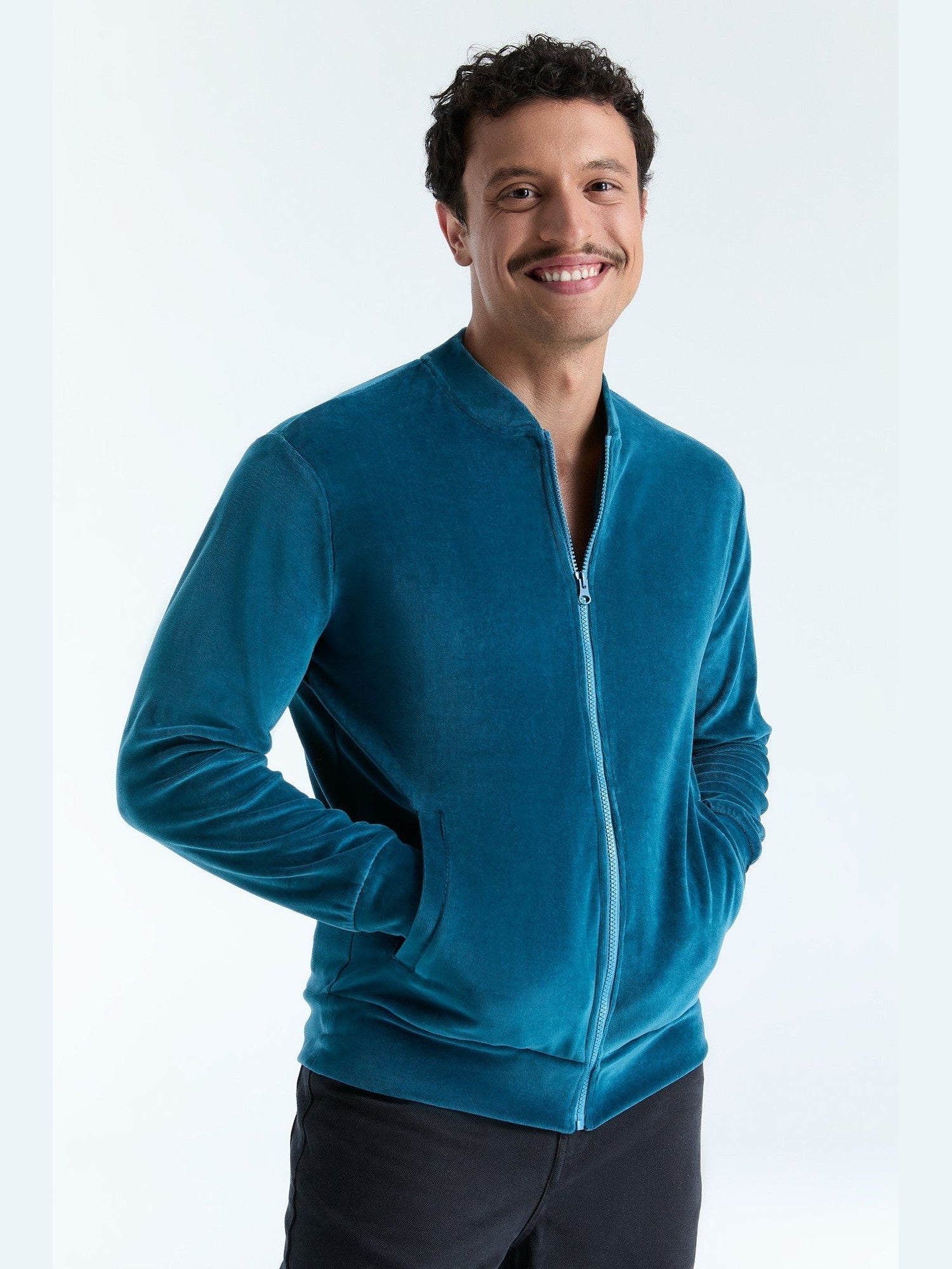 Unisex Bio-Baumwoll Veloursjacke - Evermind.eco