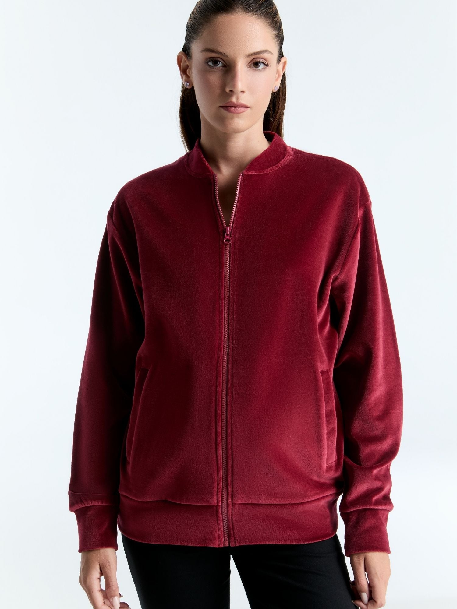 Unisex Bio-Baumwoll Veloursjacke - Evermind.eco