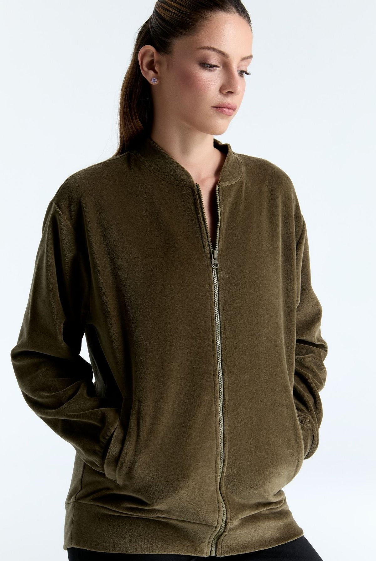 Unisex Bio-Baumwoll Veloursjacke - Evermind.eco