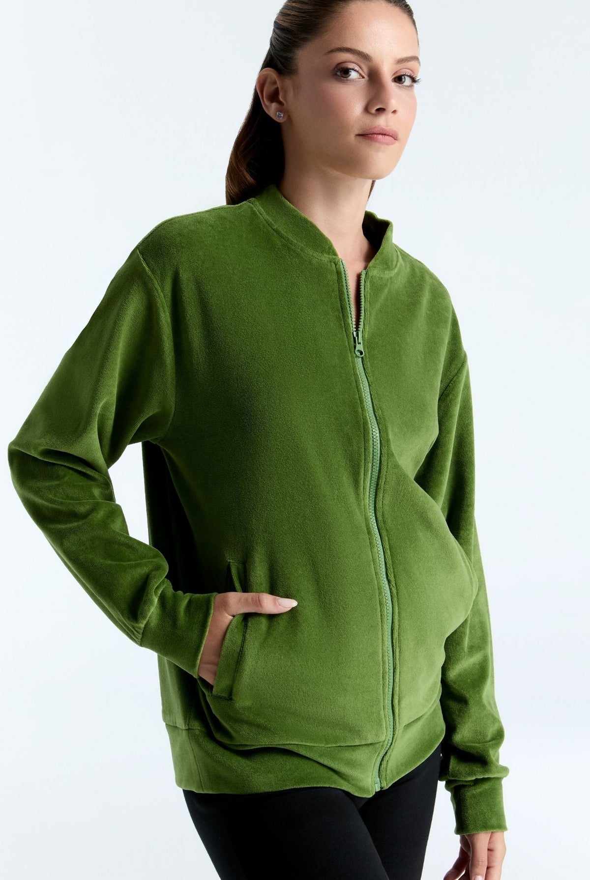Unisex Bio-Baumwoll Veloursjacke - Evermind.eco