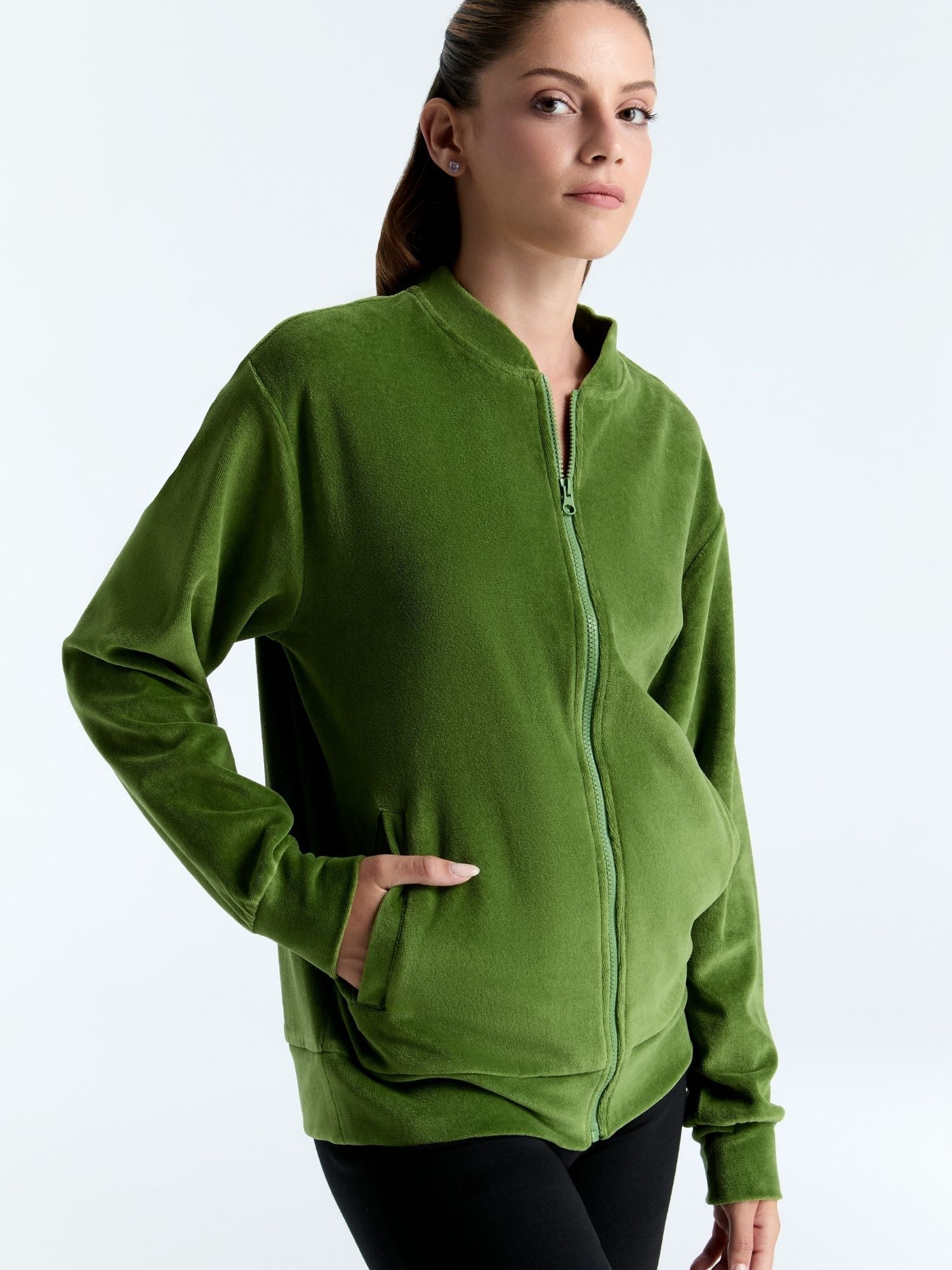 Unisex Bio-Baumwoll Veloursjacke - Evermind.eco