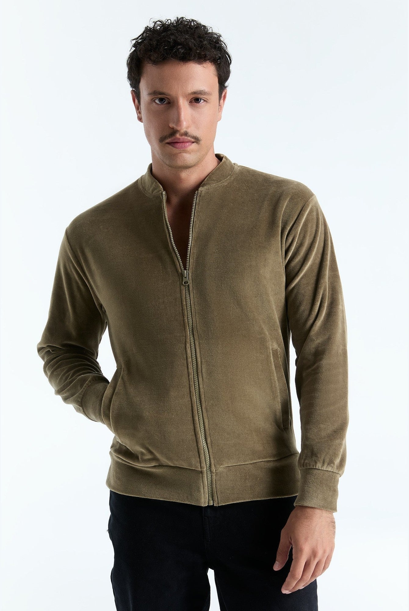 Unisex Bio-Baumwoll Veloursjacke - Evermind.eco