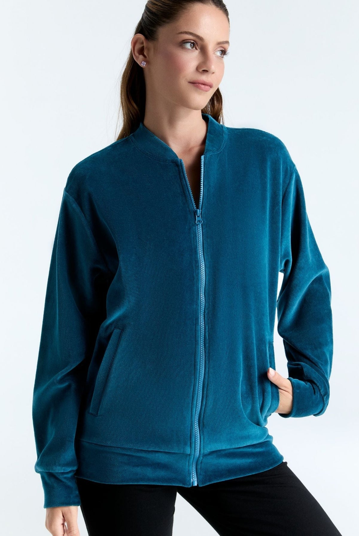 Unisex Bio-Baumwoll Veloursjacke - Evermind.eco