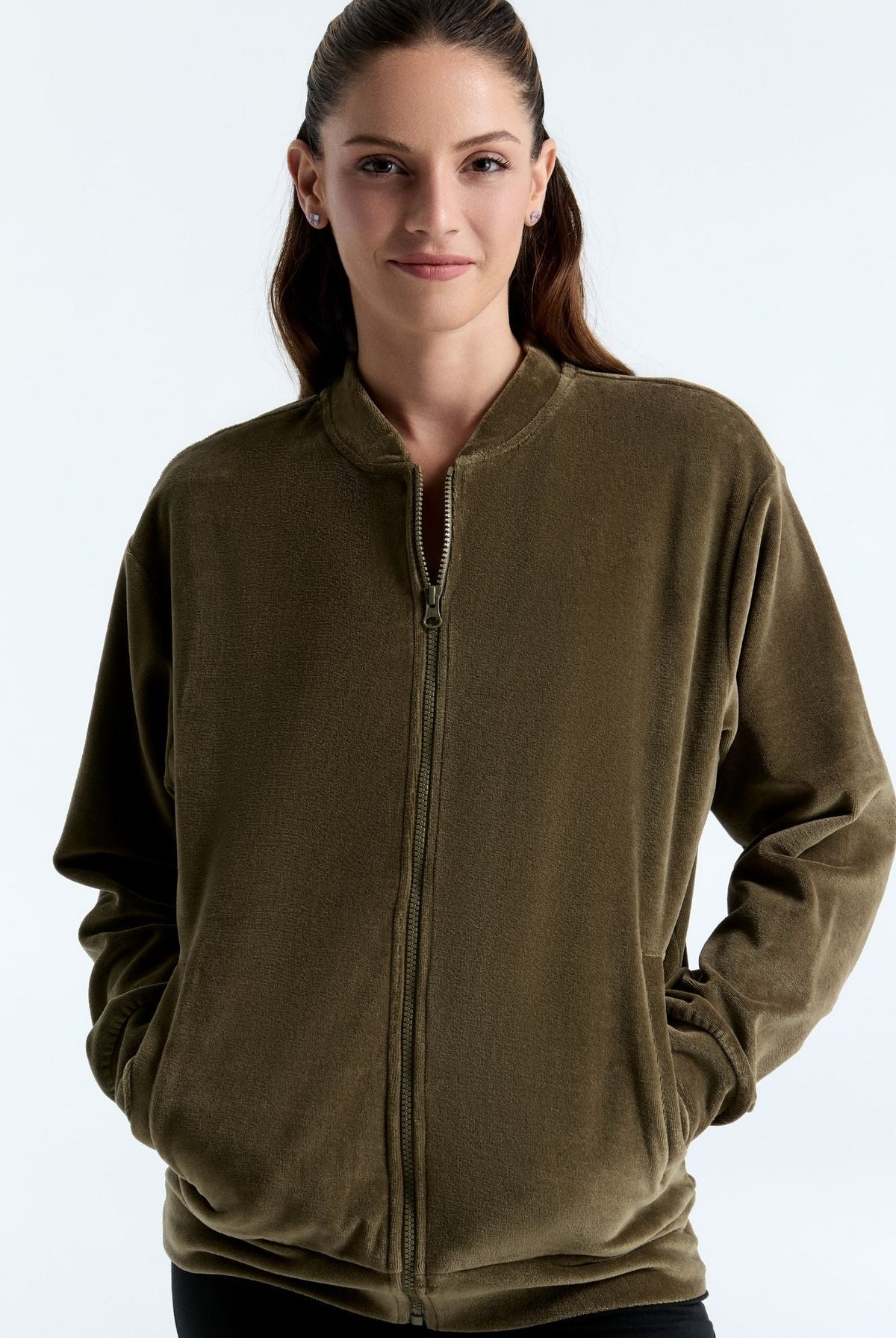 Unisex Bio-Baumwoll Veloursjacke - Evermind.eco