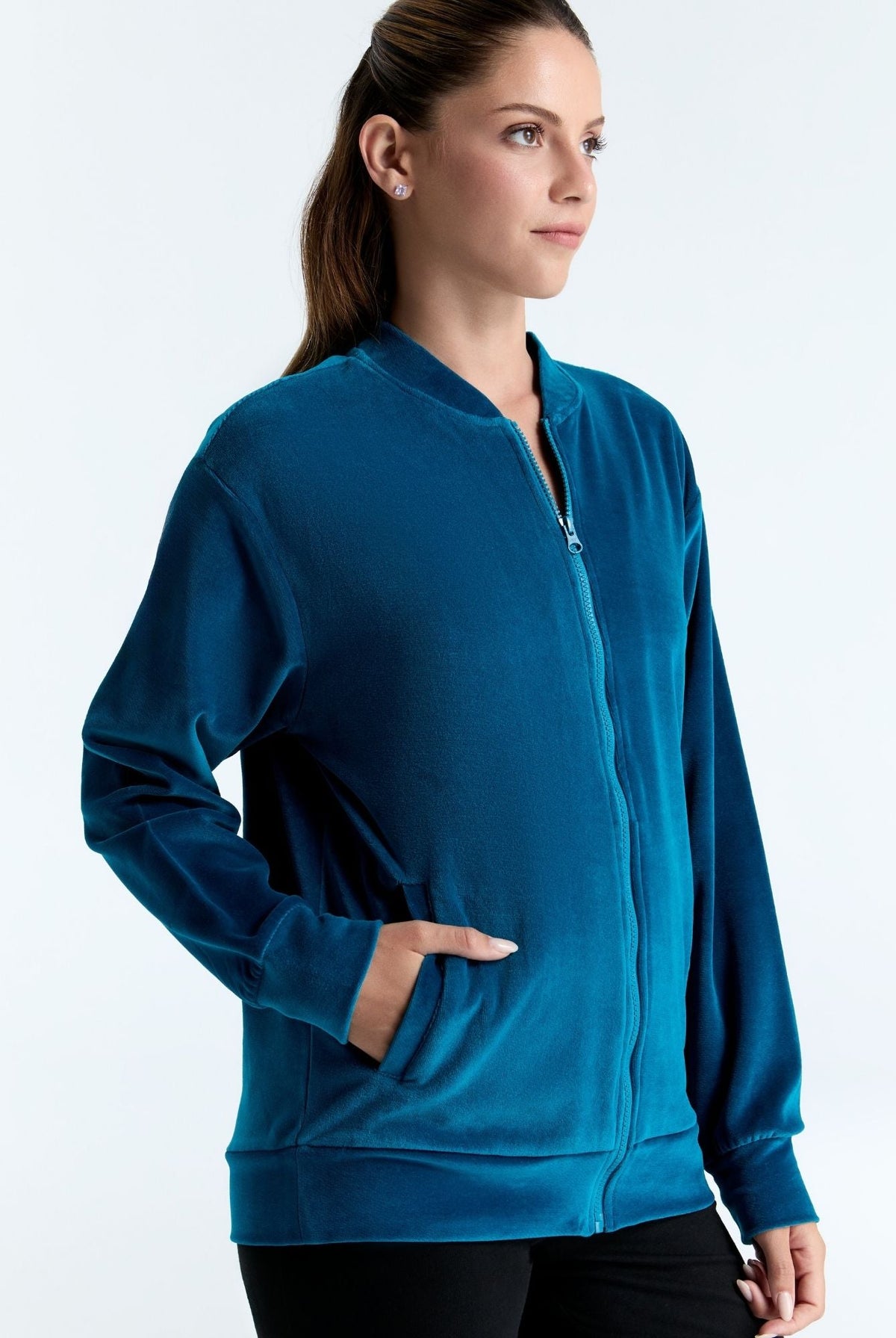 Unisex Bio-Baumwoll Veloursjacke - Evermind.eco